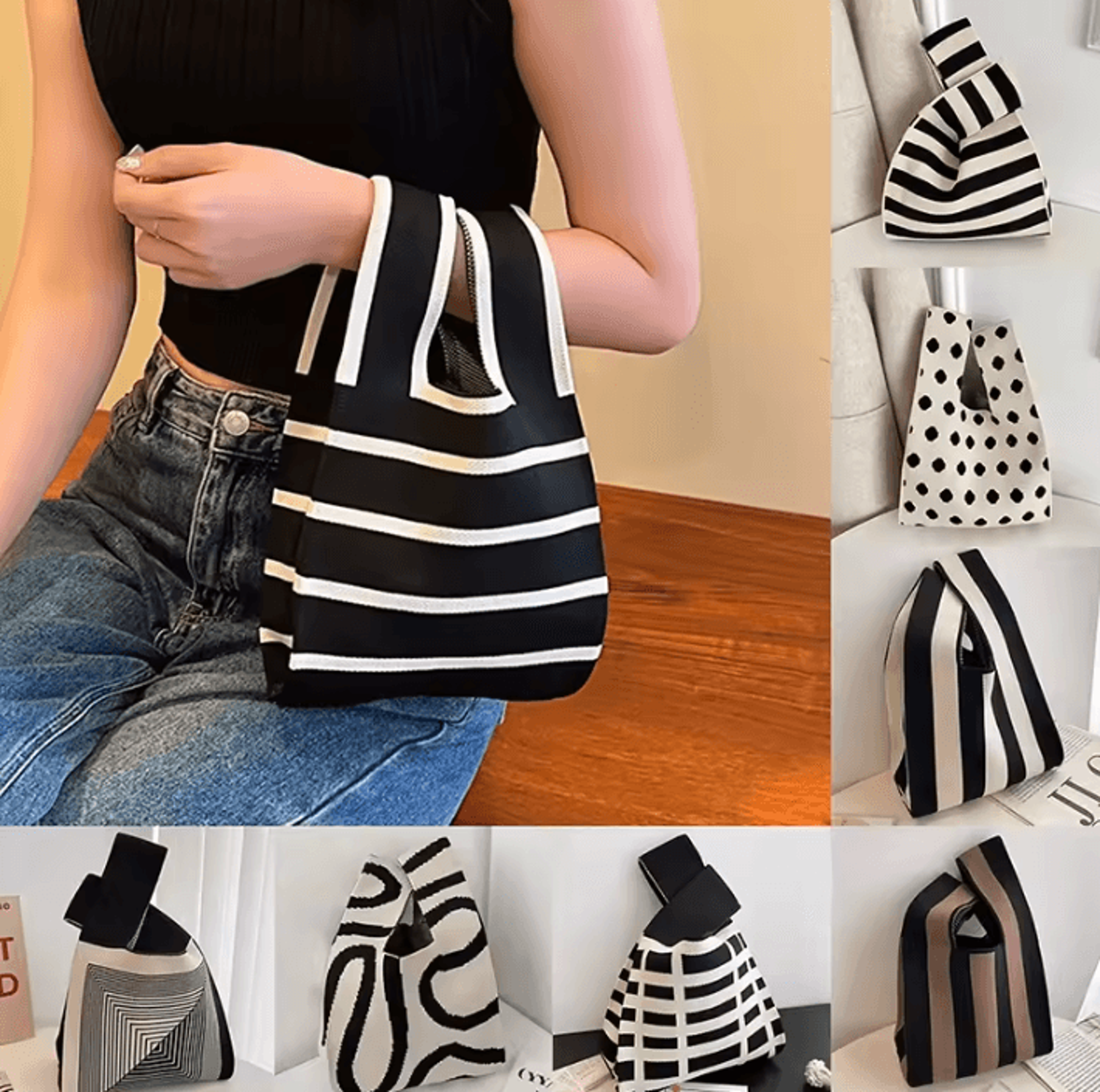 Hand Woven Mini Handbag  Korean Style Casual Shoulder Bag 1