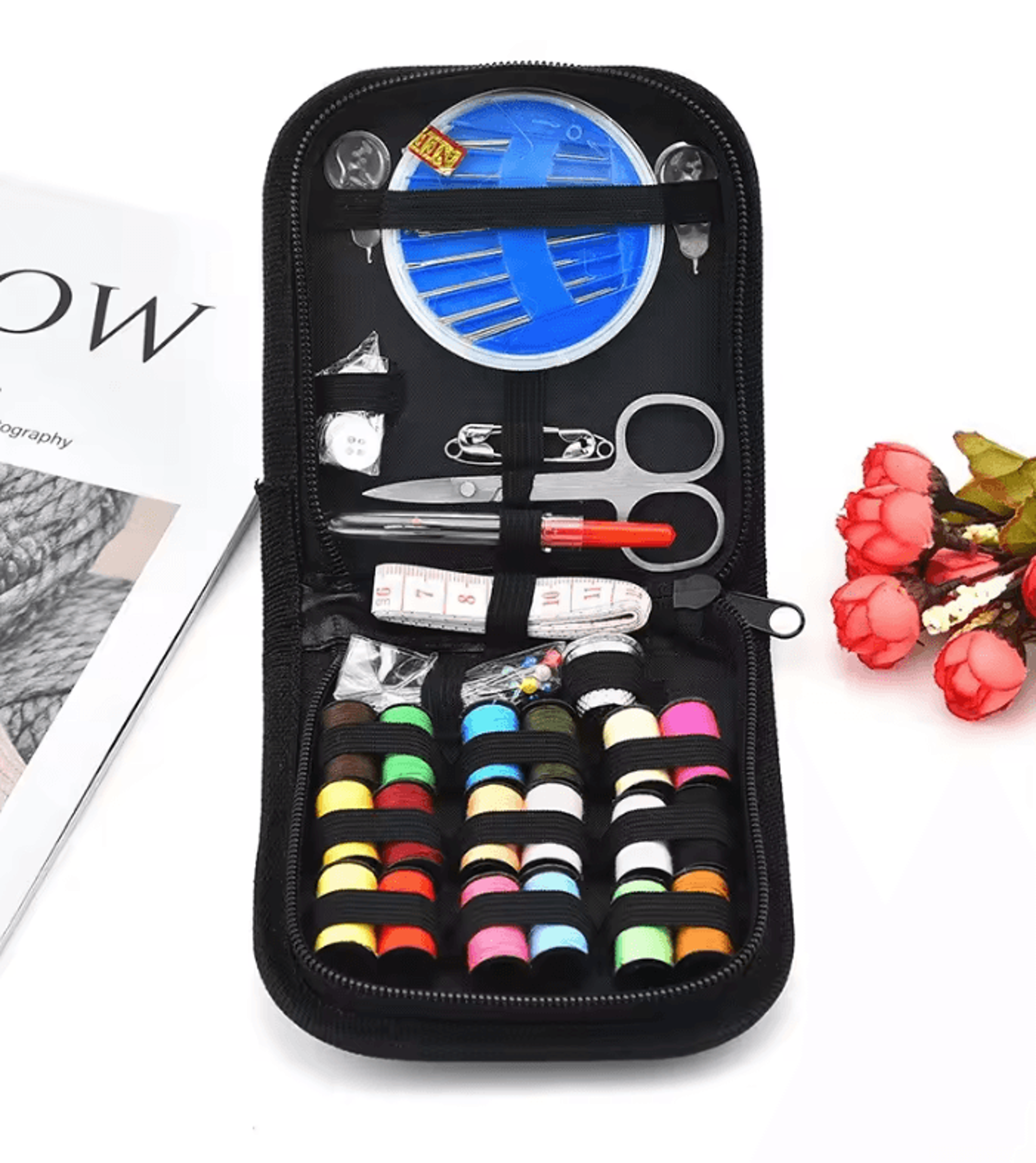 Portable Household Sewing Kit Box  Complete Repair And Mending Tool Set 5