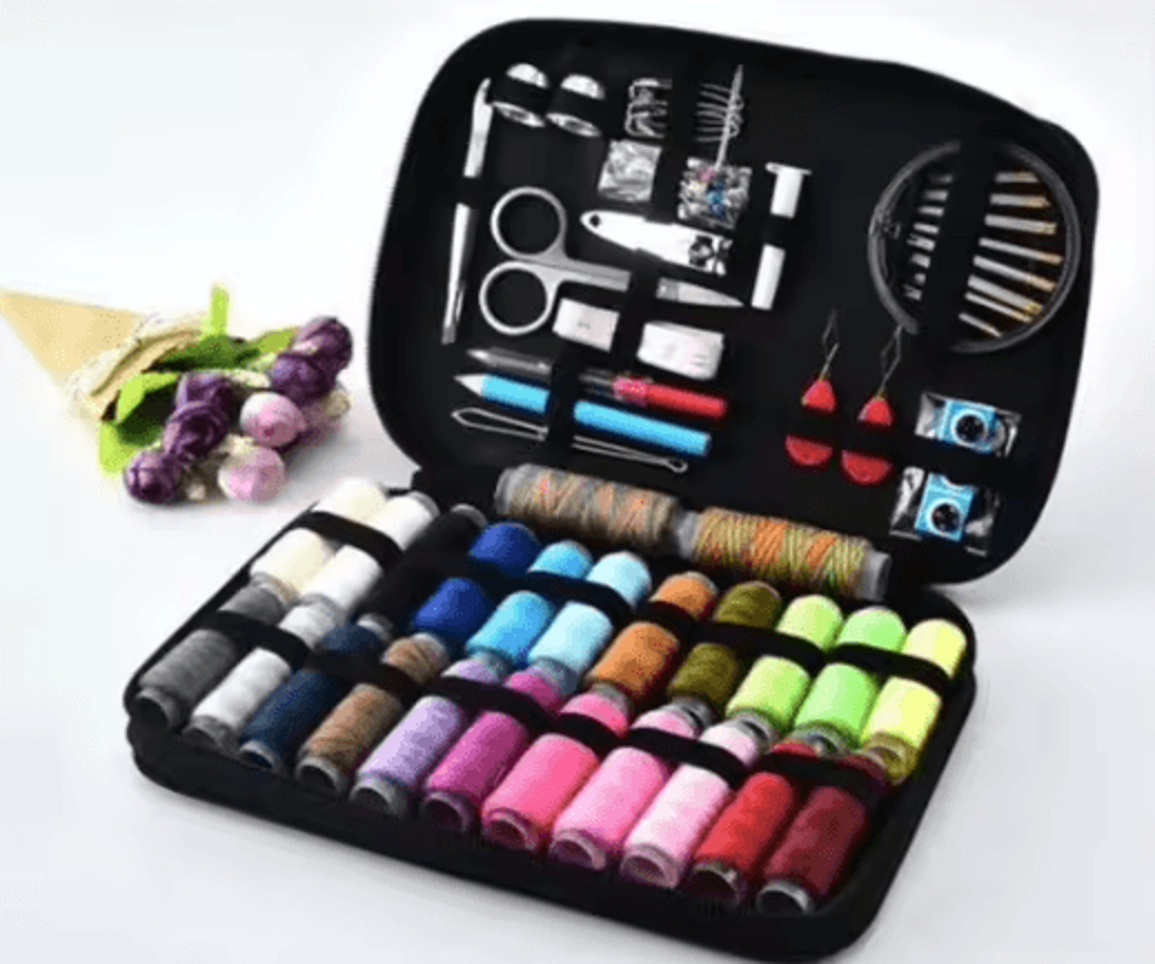 Portable Household Sewing Kit Box  Complete Repair And Mending Tool Set 6