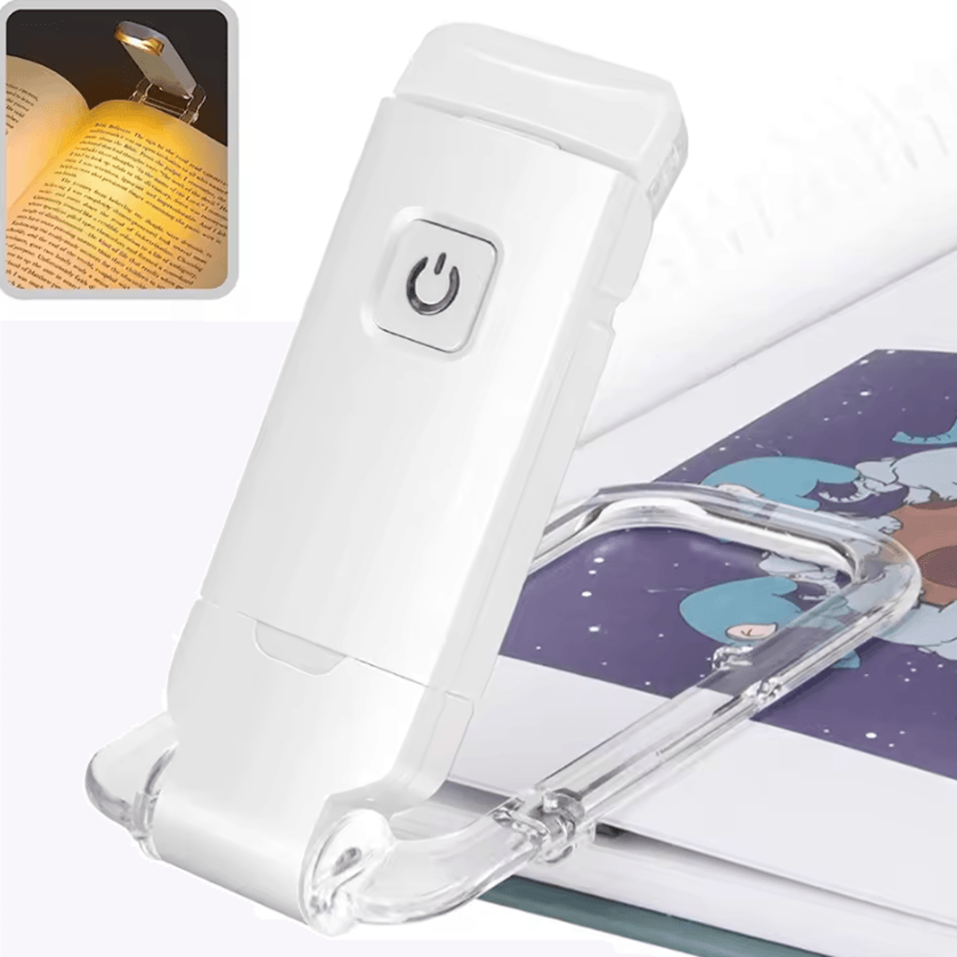 USB Rechargeable LED Book Light  Adjustable ClipOn Reading Lamp 0