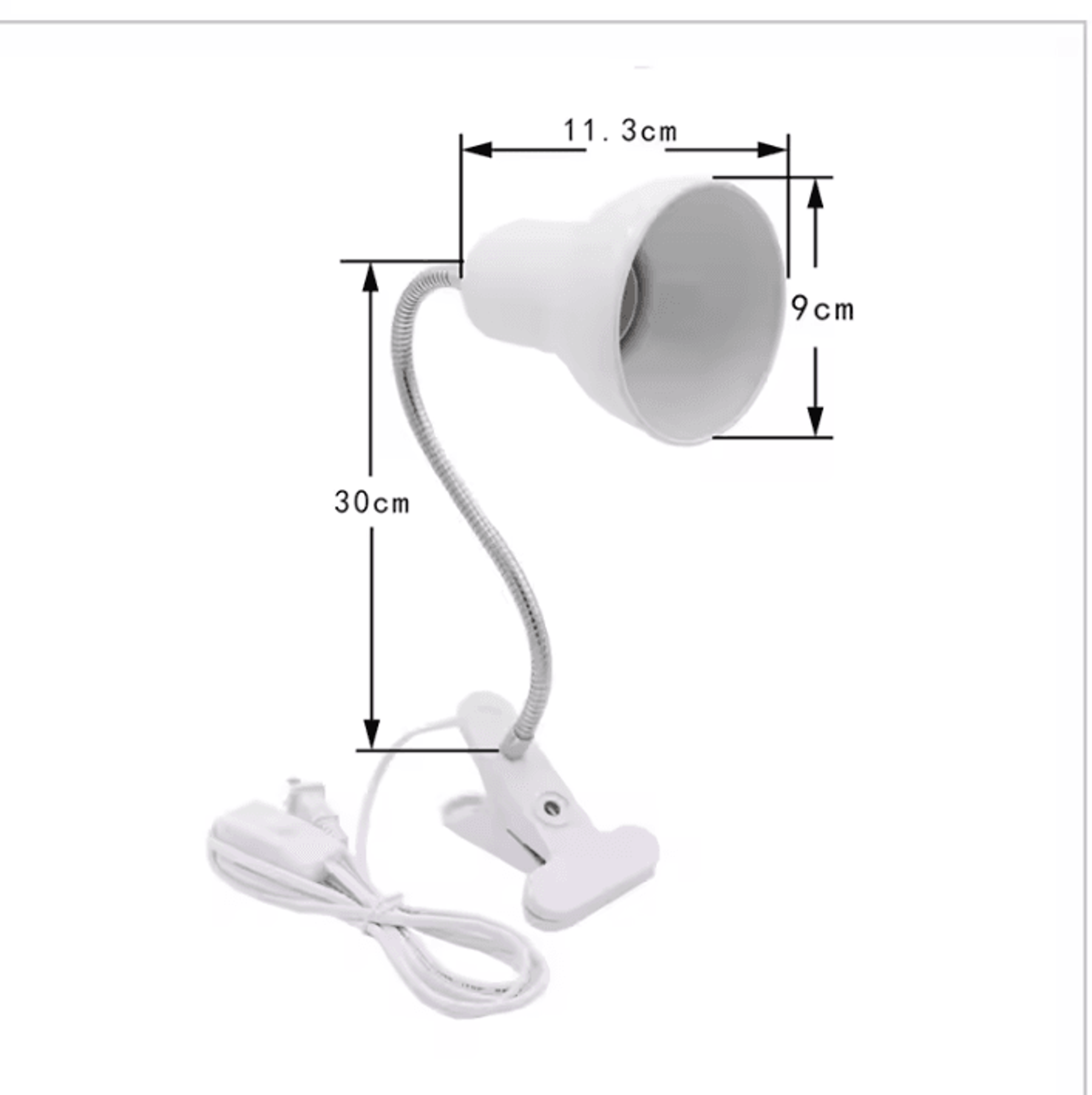 E27 ClipOn Desk Lamp  Adjustable Gooseneck Reading Light 4