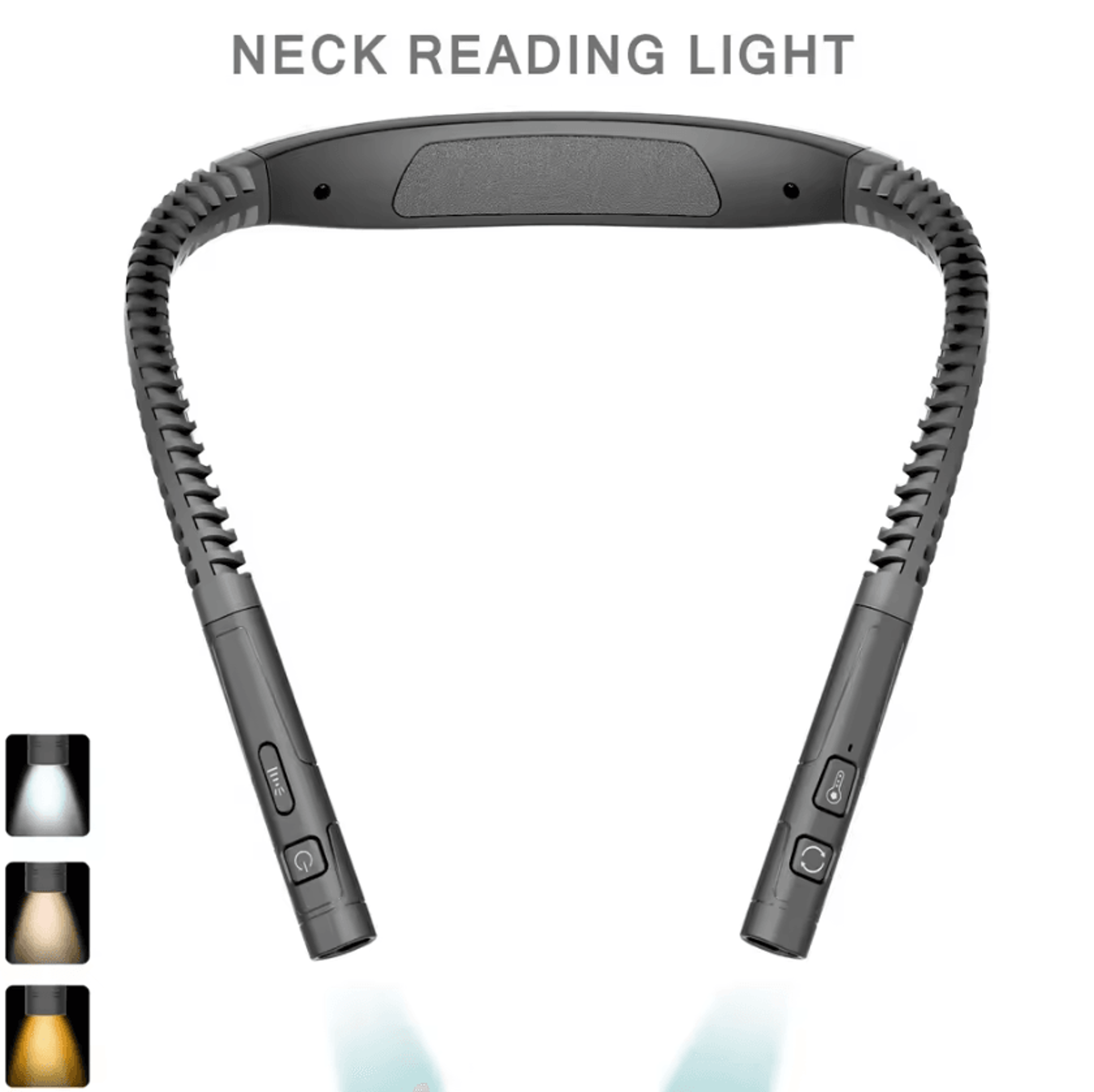USB Rechargeable LED Neck Reading Light  3 Color HandsFree Book Lamp 5