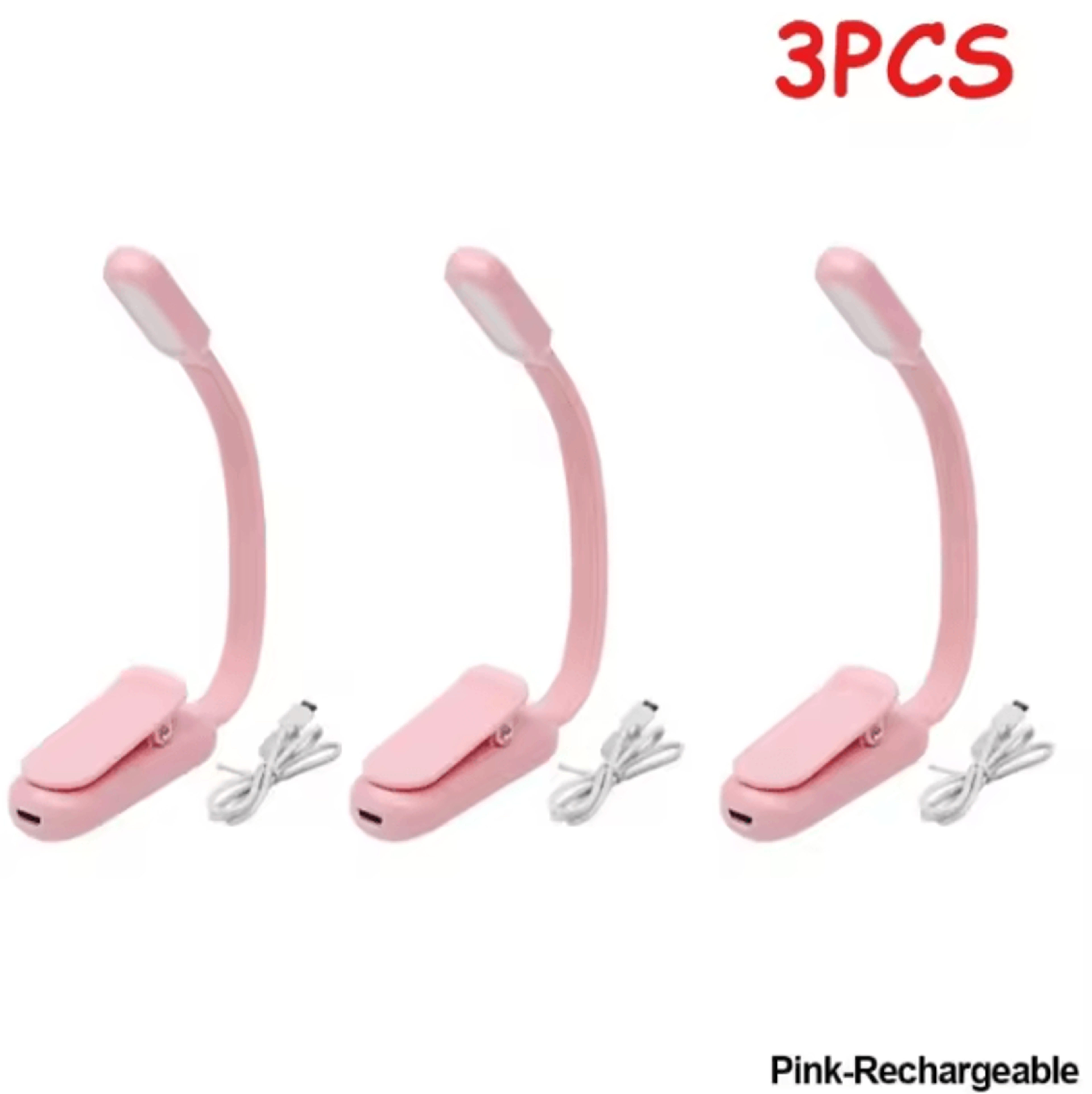 USB Rechargeable Clip On Book Light  3 Brightness Mini Reading Lamp 10