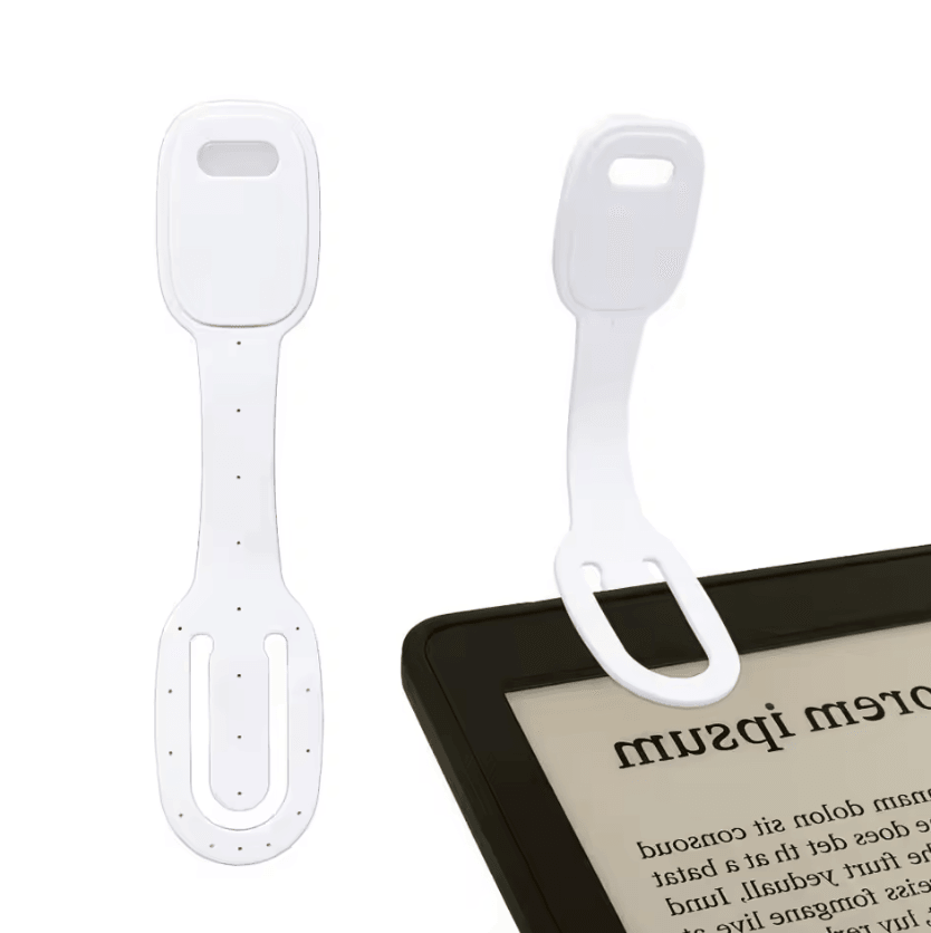 2in1 Rechargeable Bookmark Book Light  UltraThin Dimmable Clip On Reading Lamp 0