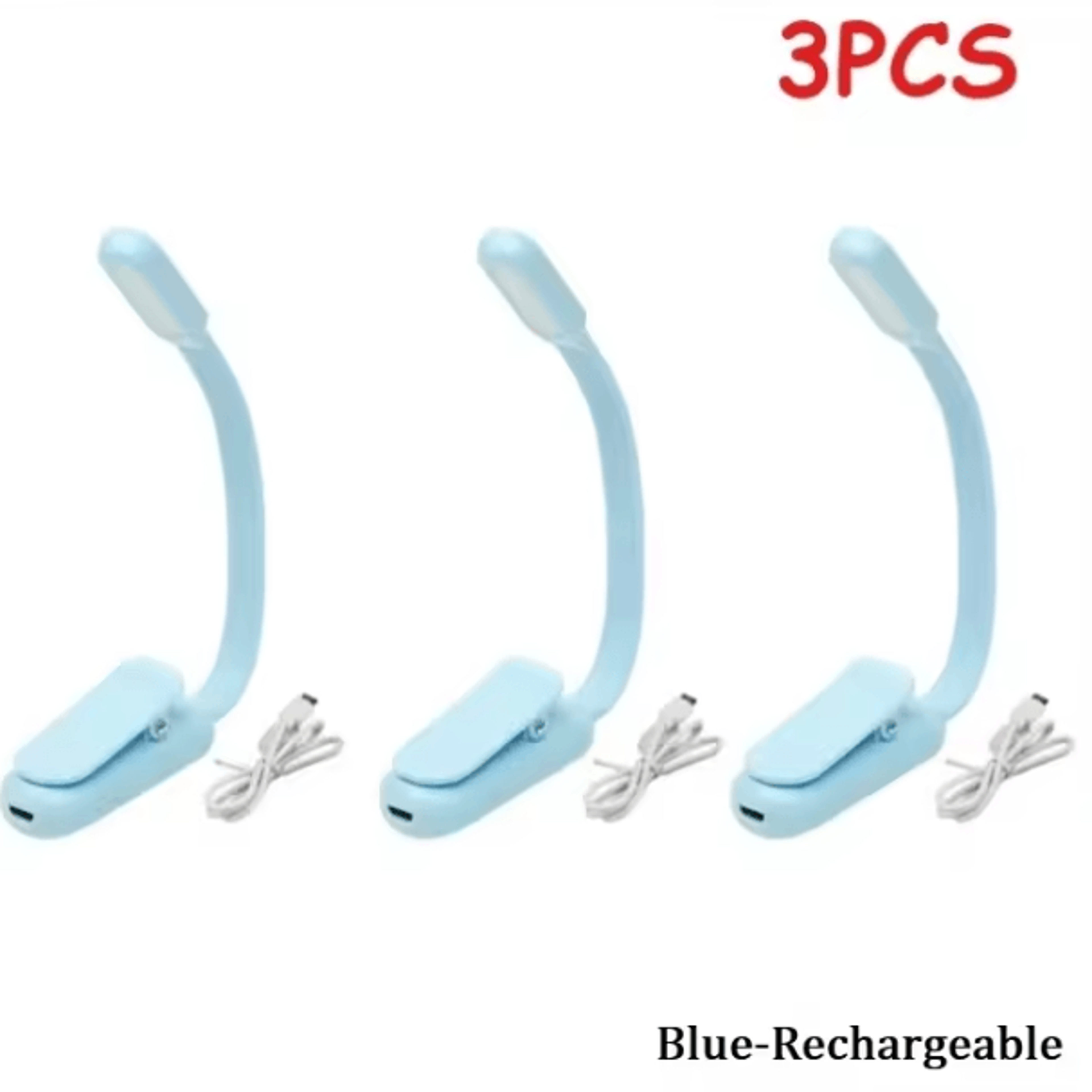 Rechargeable Mini LED Clip On Book Light  Flexible Portable Reading Lamp 9