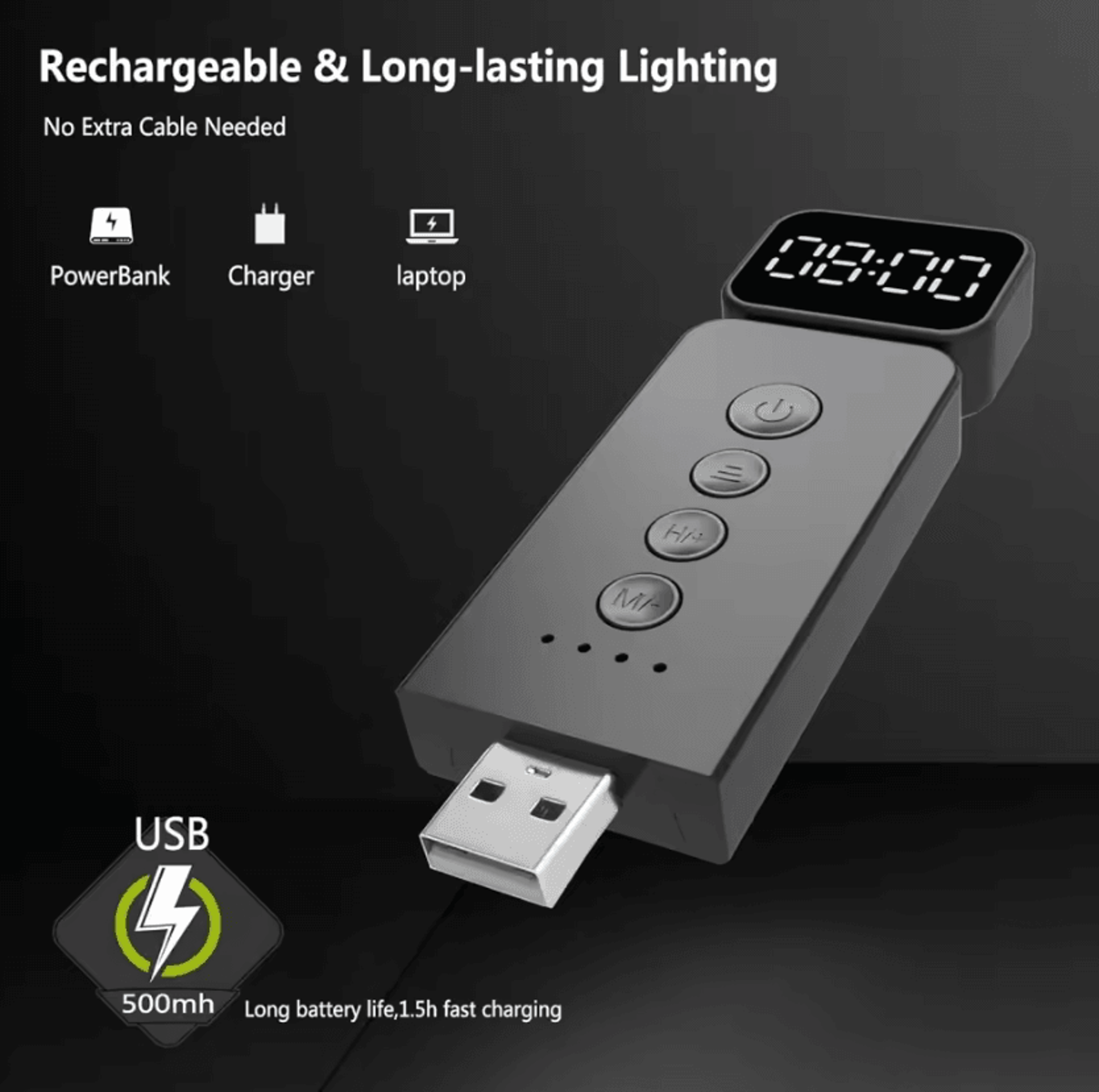 Rechargeable LED Book Light With Timer  3 Color Ultralight Reading Lamp 2