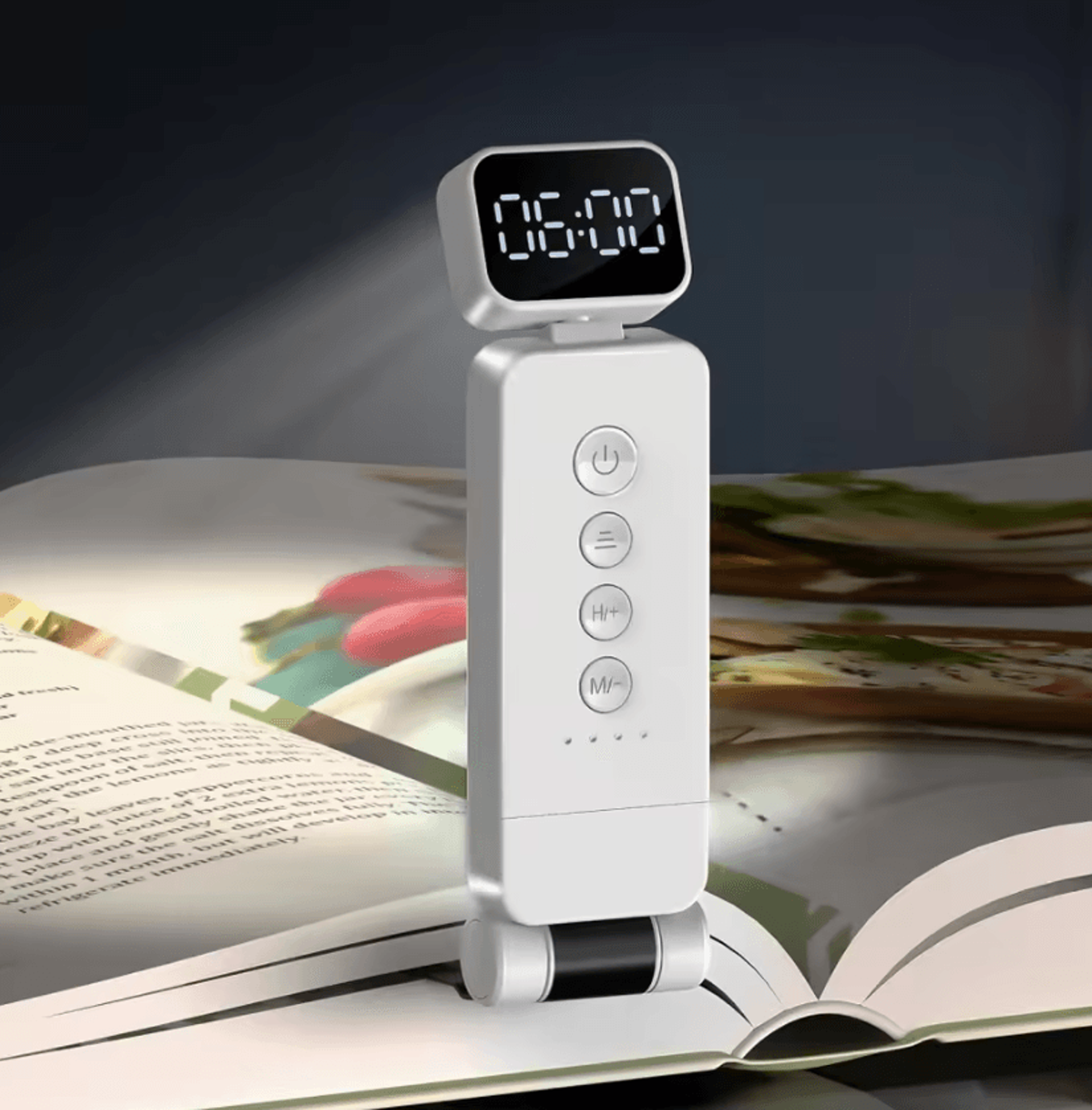 Rechargeable LED Book Light With Timer  3 Color Ultralight Reading Lamp 5