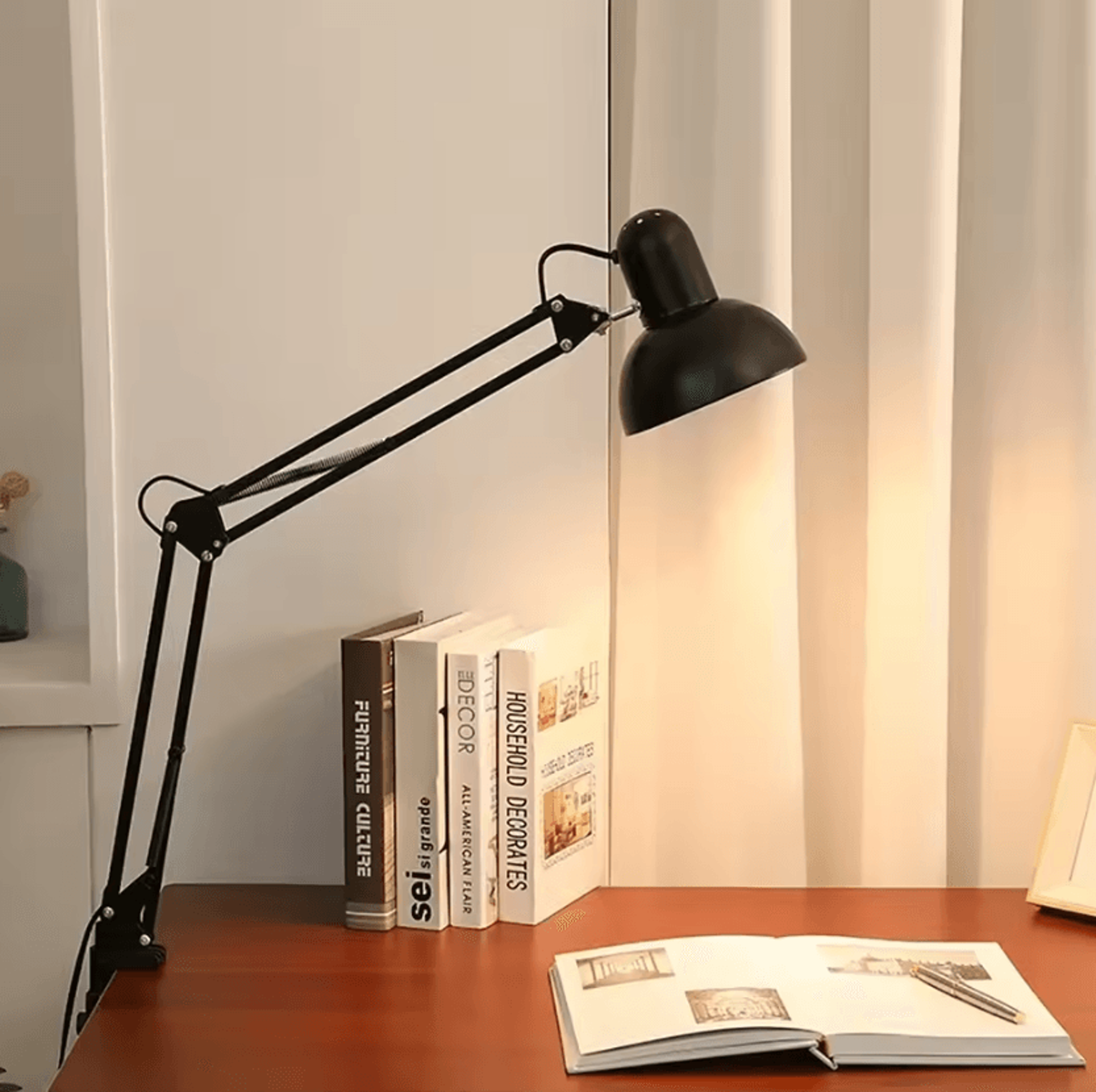 Foldable Telescopic Clip On Reading Lamp  Adjustable Desk And Book Light 1