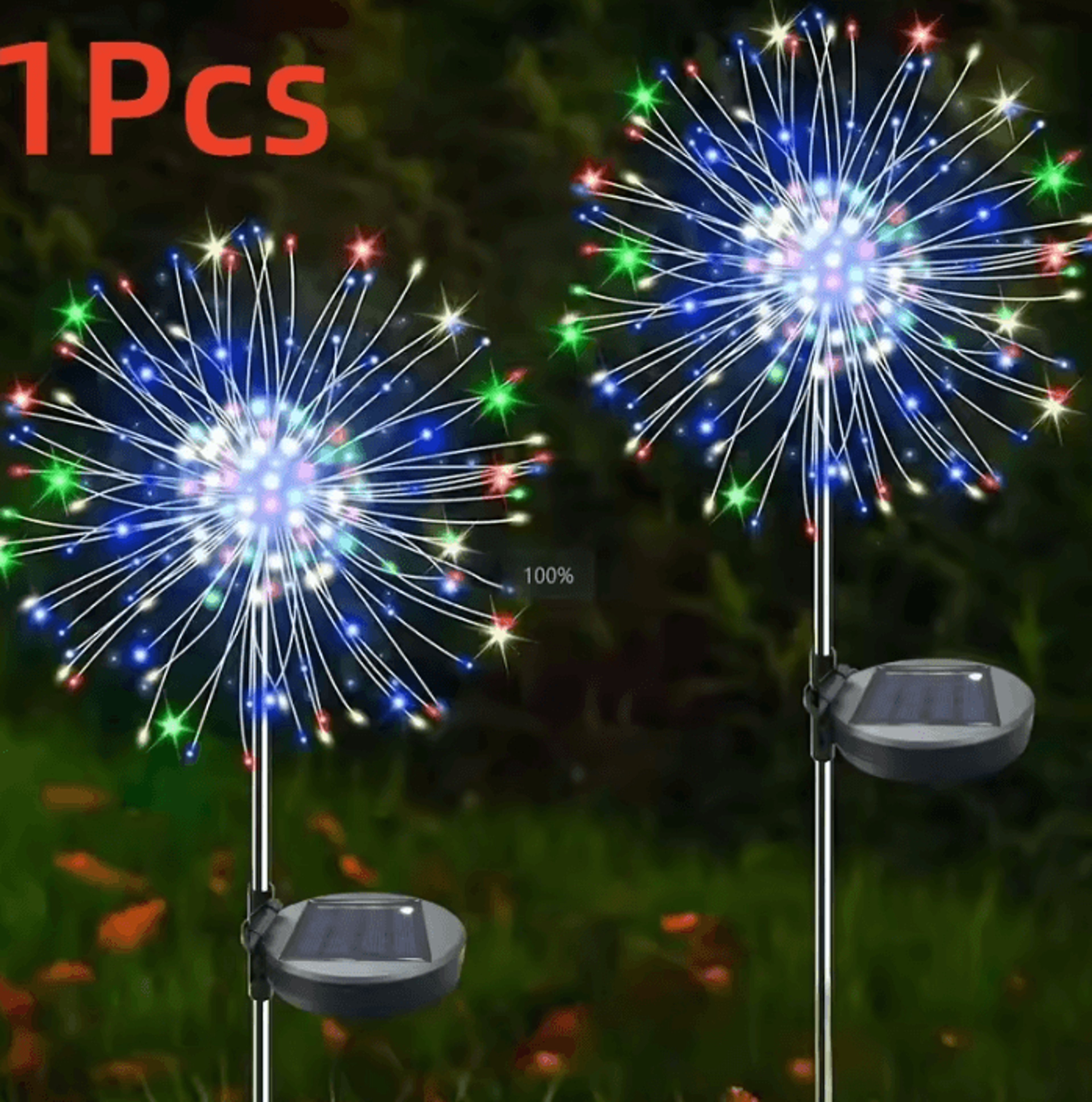 Solar Firework Garden Light  8 Mode IP65 Outdoor LED Landscape Lamp 3