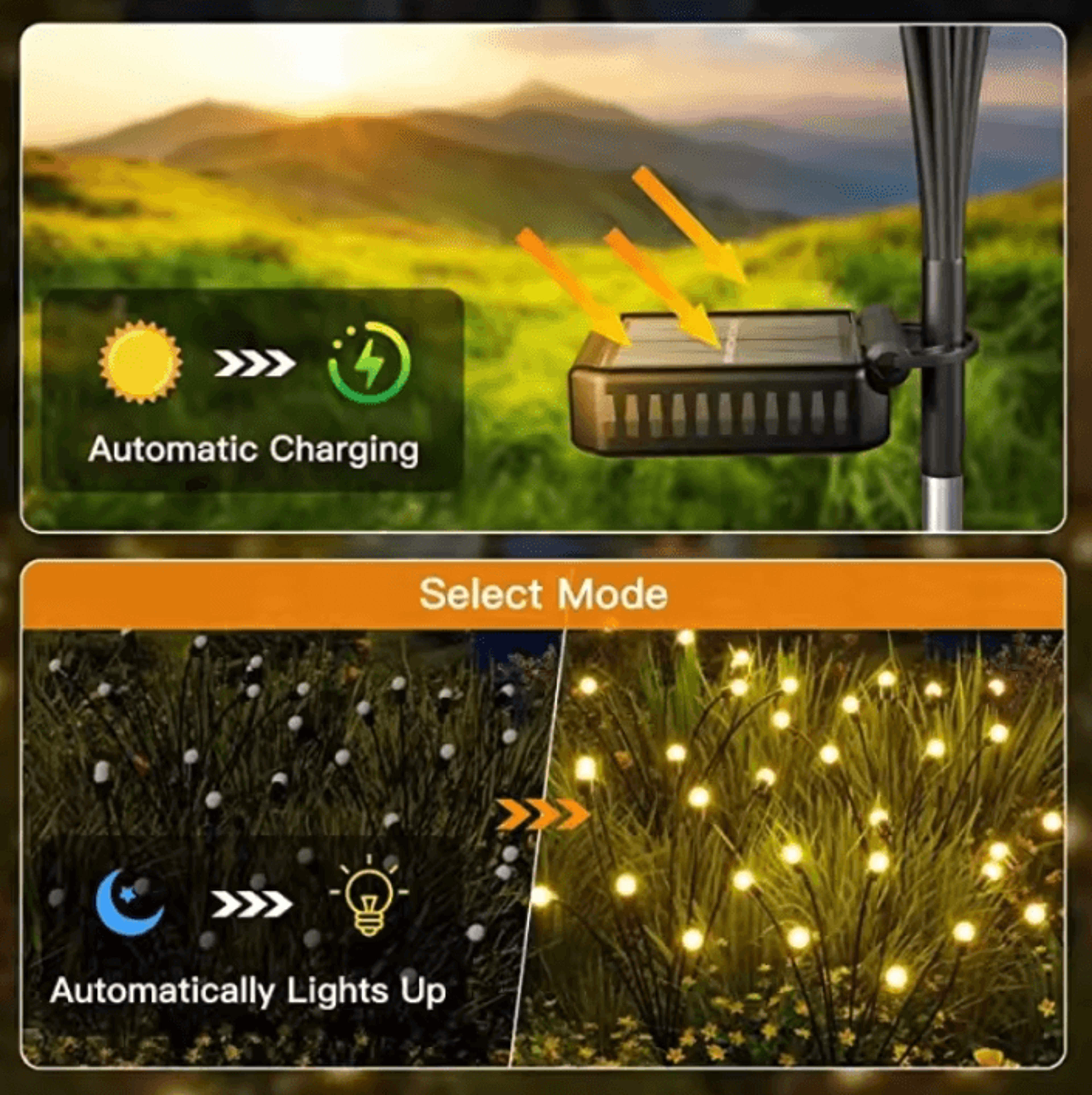 Solar Firefly Garden Lights  Swaying Waterproof Outdoor LED Decor 1