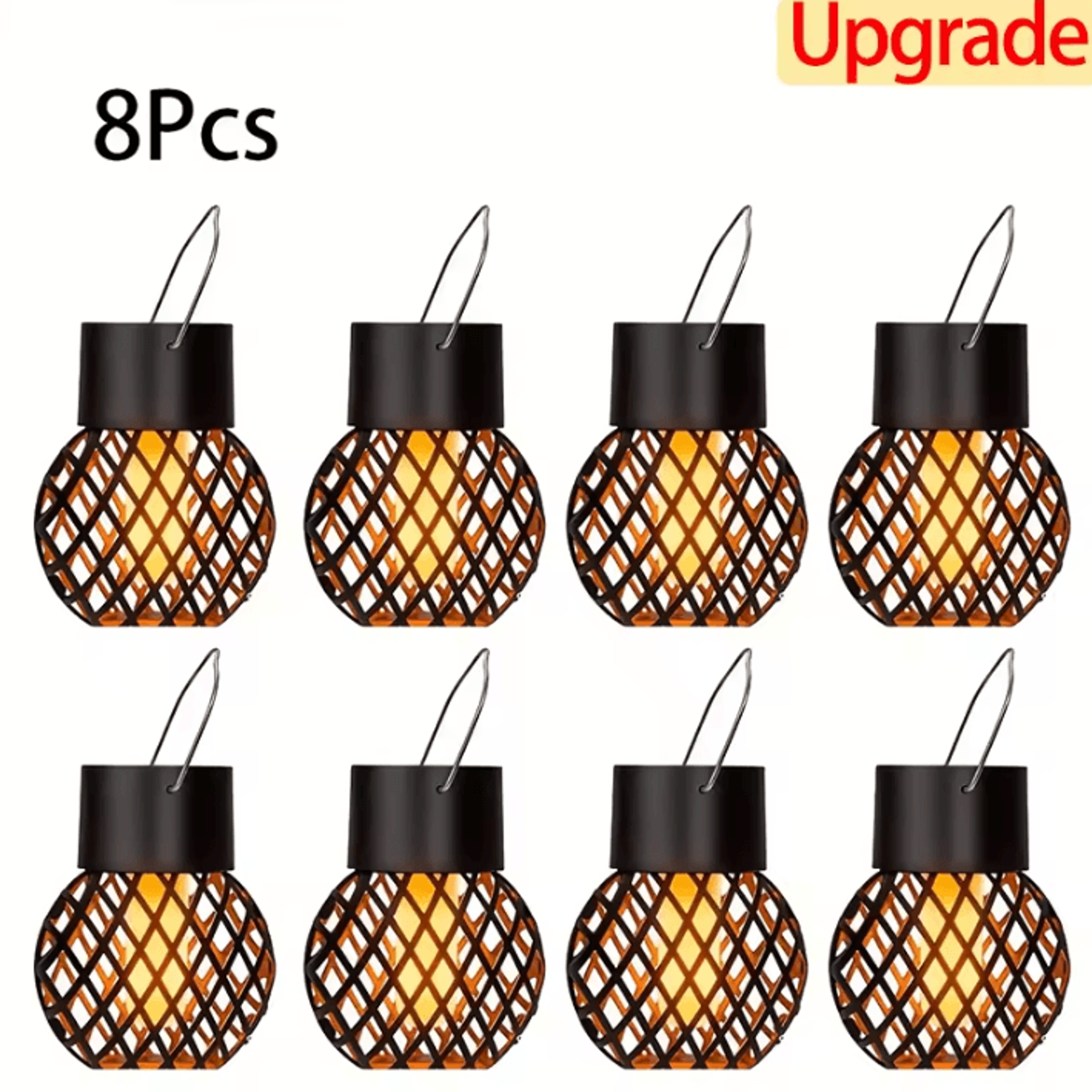 Retro Solar Flame Lantern  IP65 Outdoor Hanging Garden Light 6