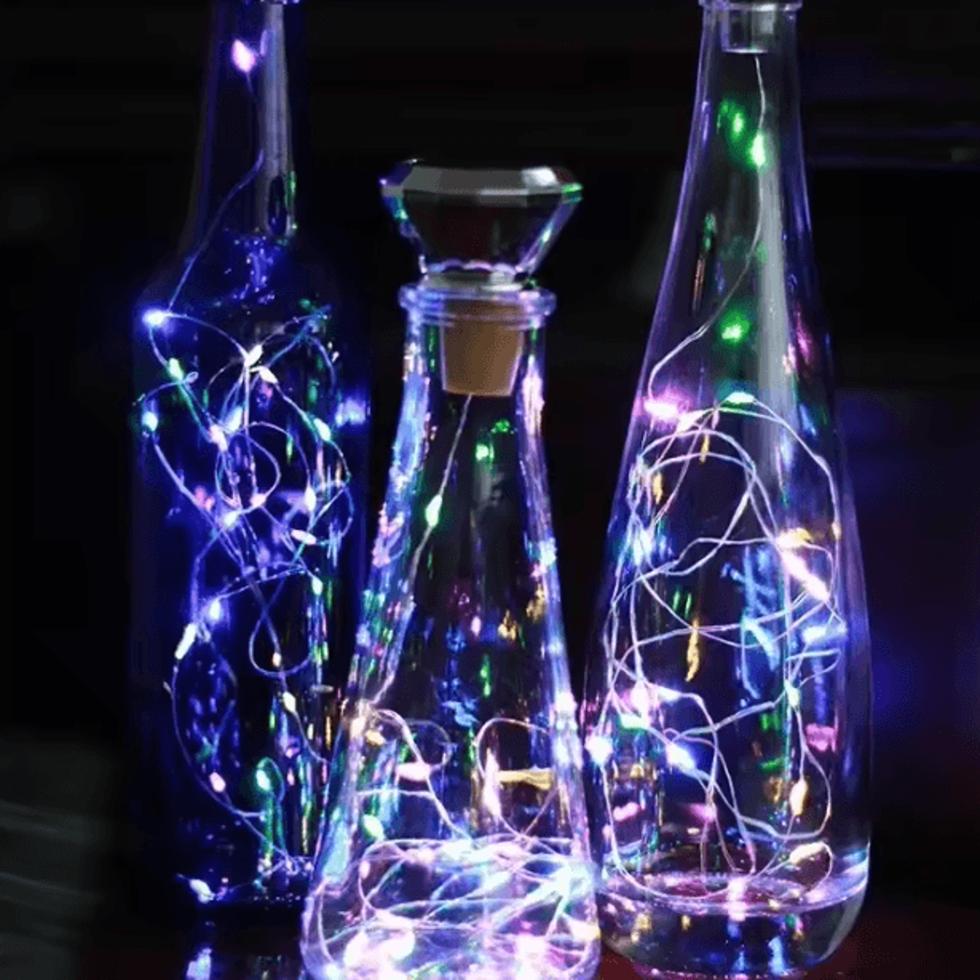 Solar Wine Bottle Fairy Lights  LED Cork String Lights For Weddings  Decor 5