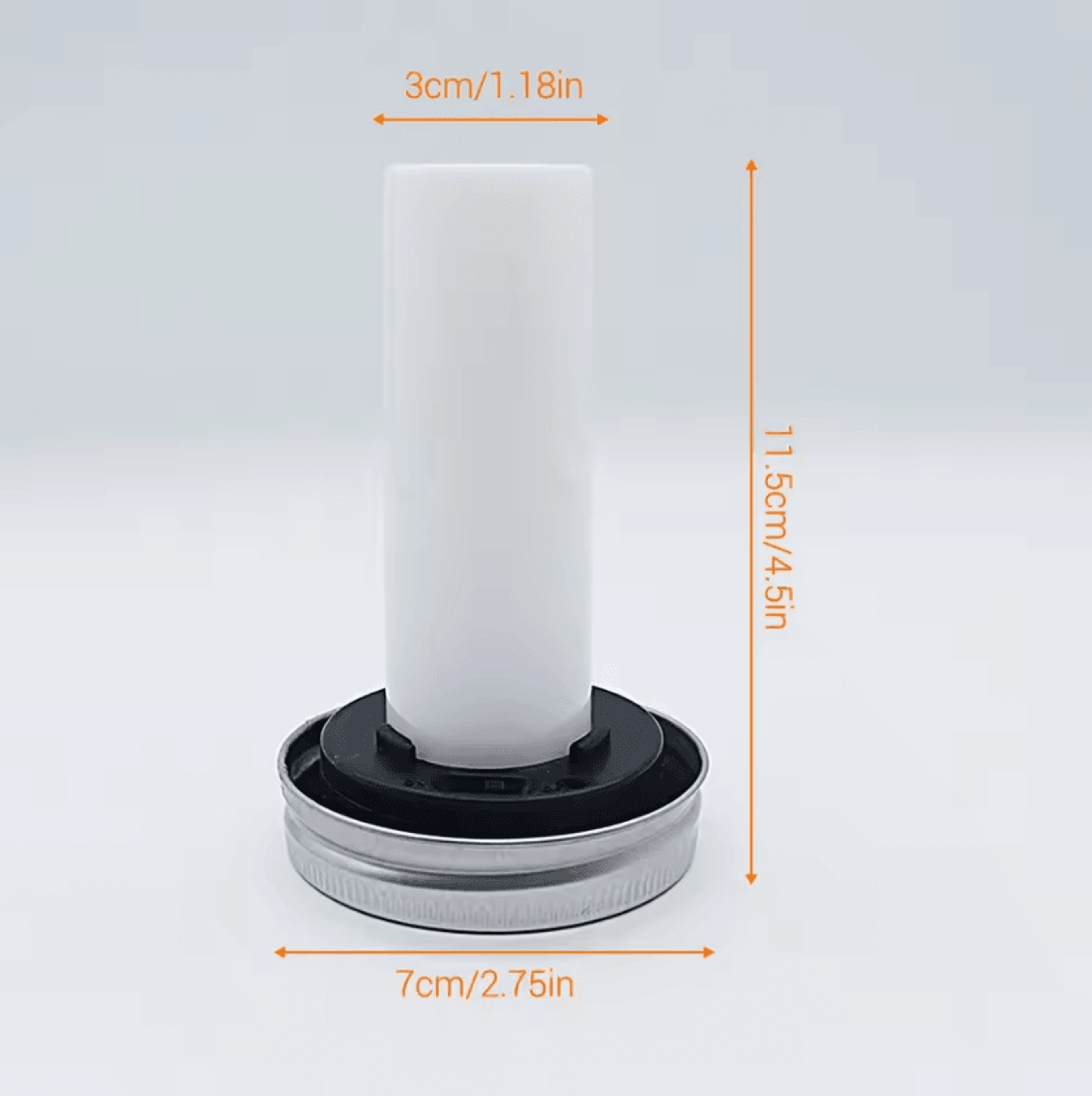 Solar Mason Jar Flame Light  Warm LED Outdoor Bottle Lantern 3