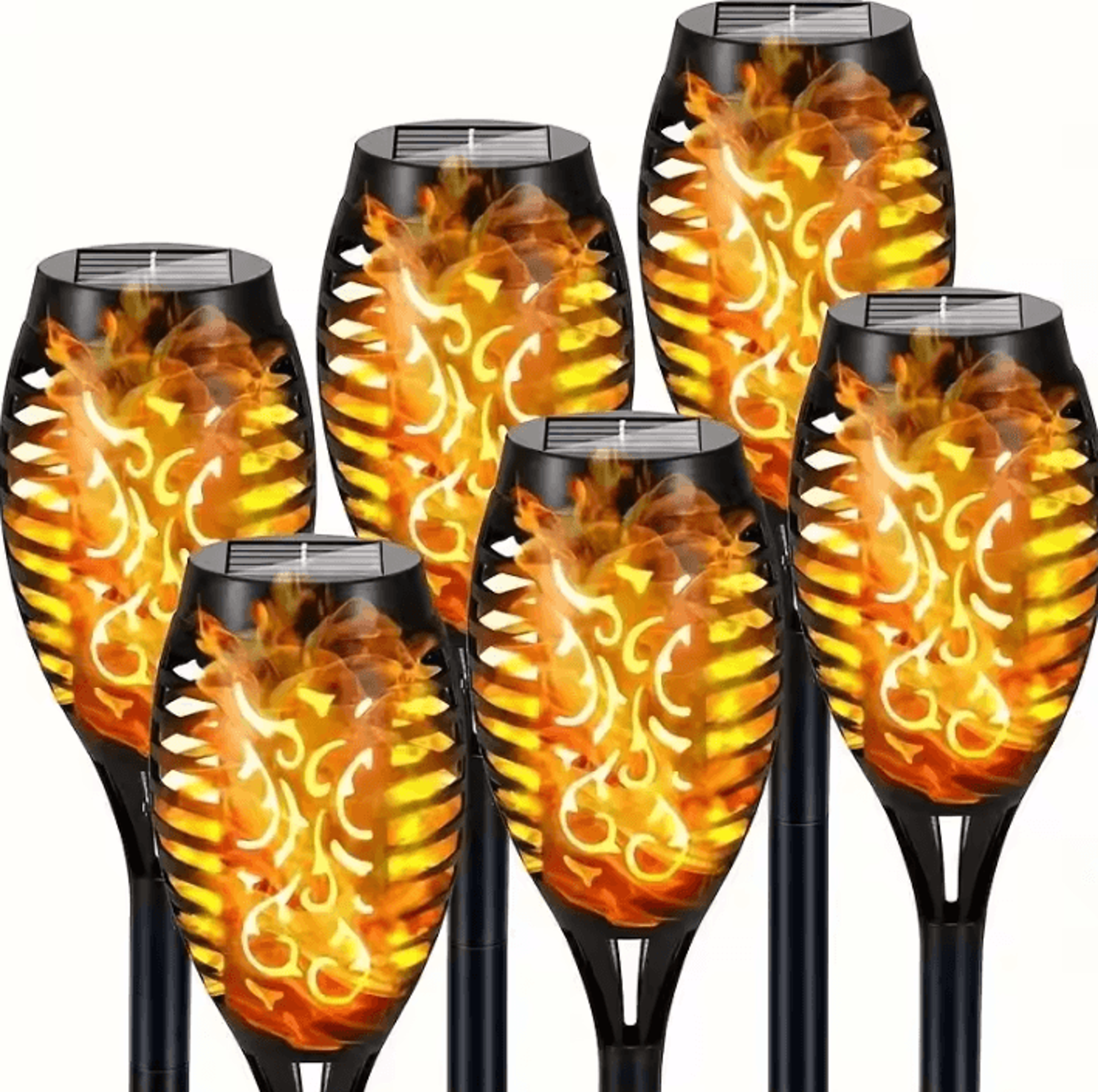 12LED Solar Flame Torch Light  Flickering Outdoor Garden Pathway Lamp 0