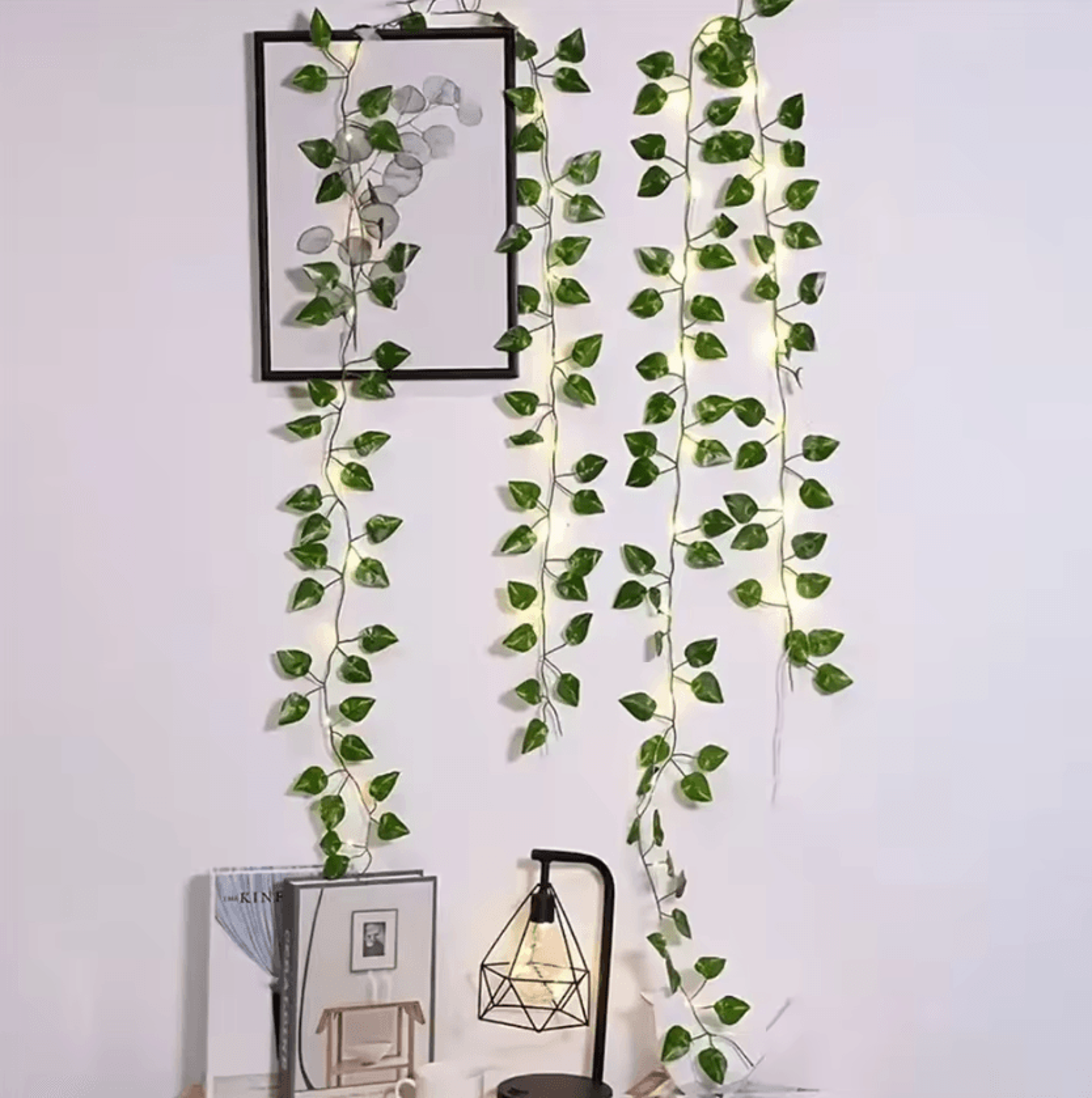 2M 20LED Green Leaf String Lights  Ivy Fairy Garland Decor 1