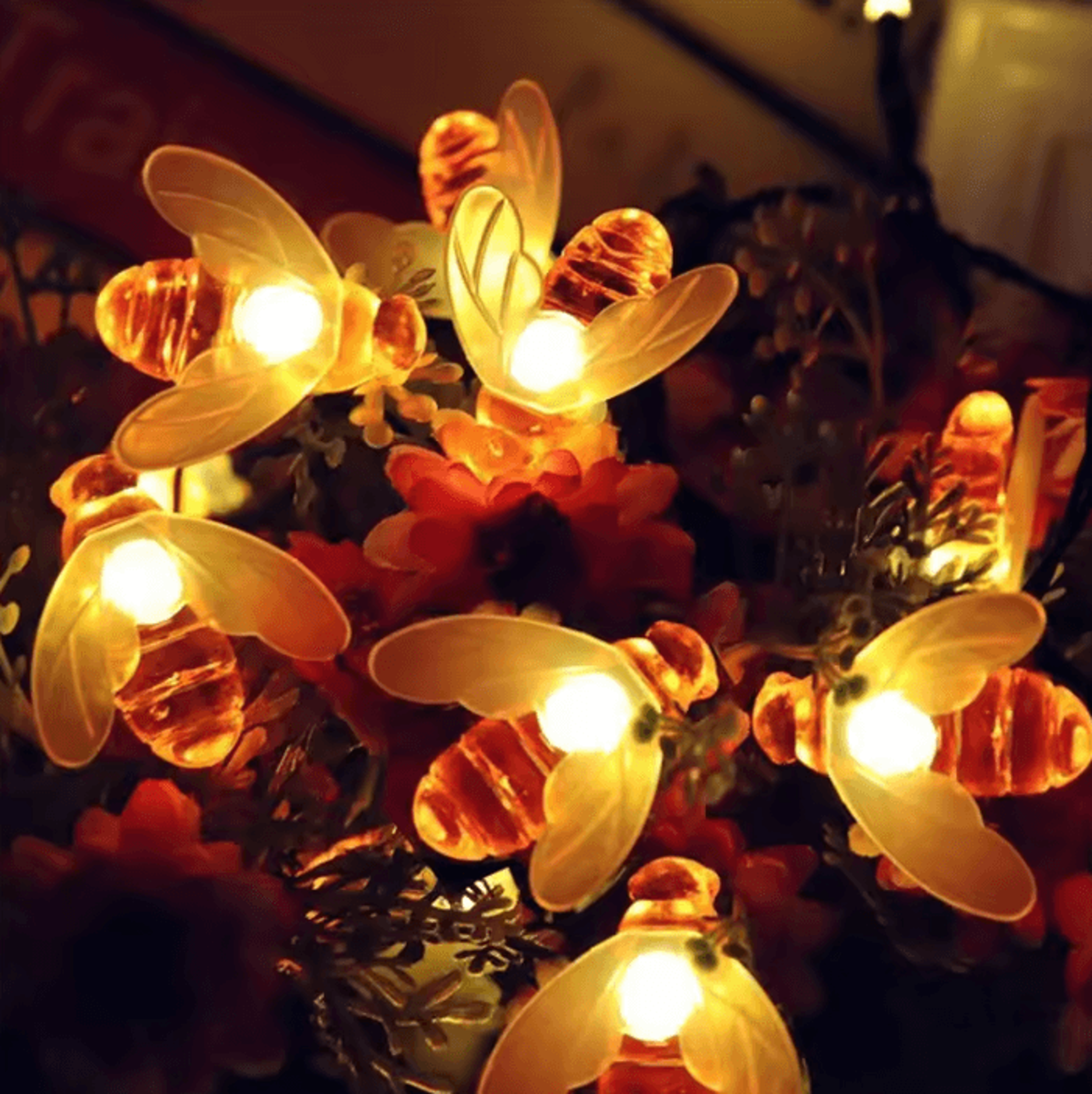 20100 LED Solar Bee String Lights  8 Mode Outdoor Garden Fairy Lights 3