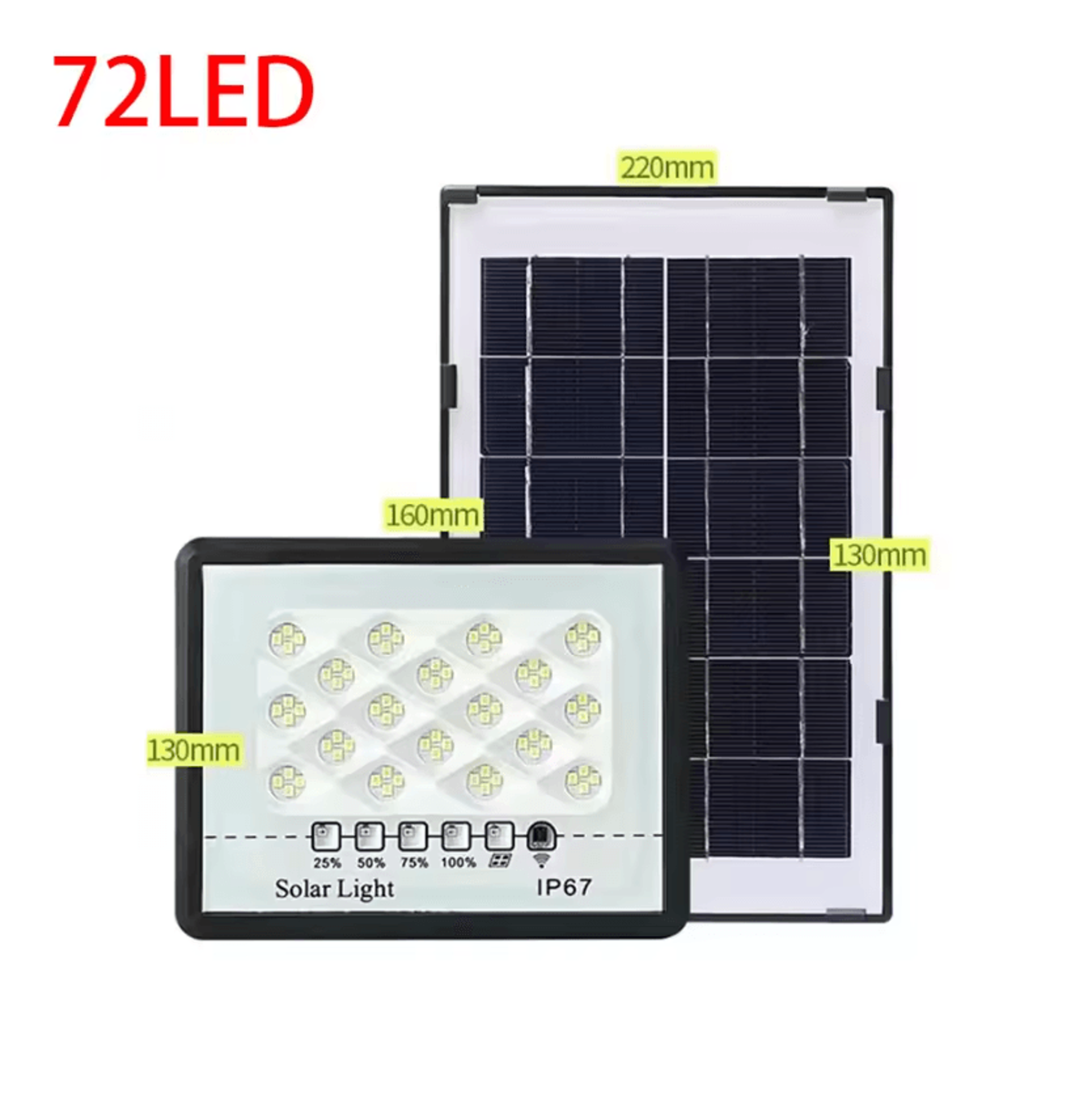 Solar Flood Light With Remote Control  Waterproof Outdoor LED Spotlight 3