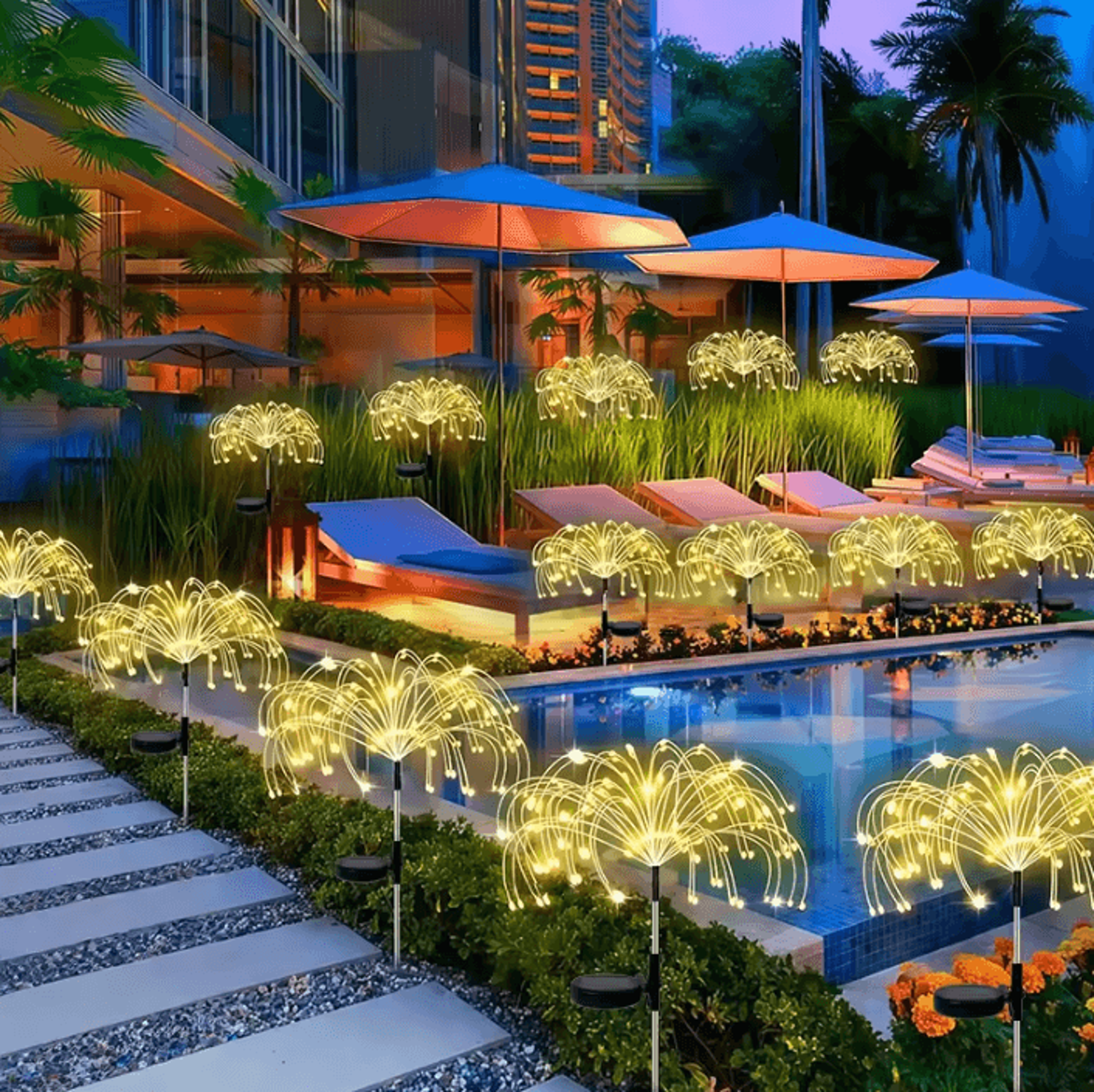 Solar Firework Fairy Lights  Waterproof LED Garden Lights 3