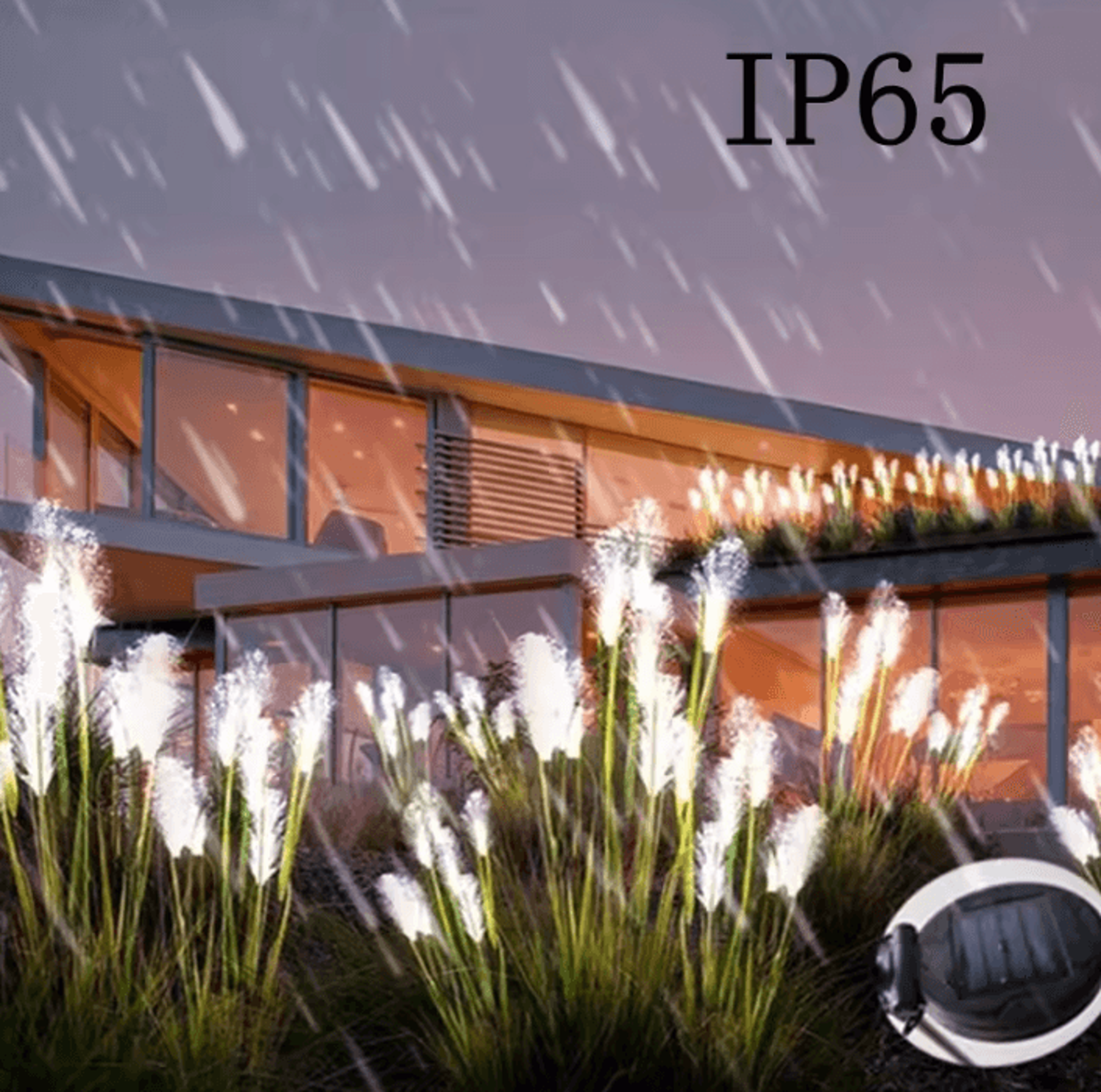 Solar Bulrush Garden Lights  Optical Fiber Landscape Path Lights 1