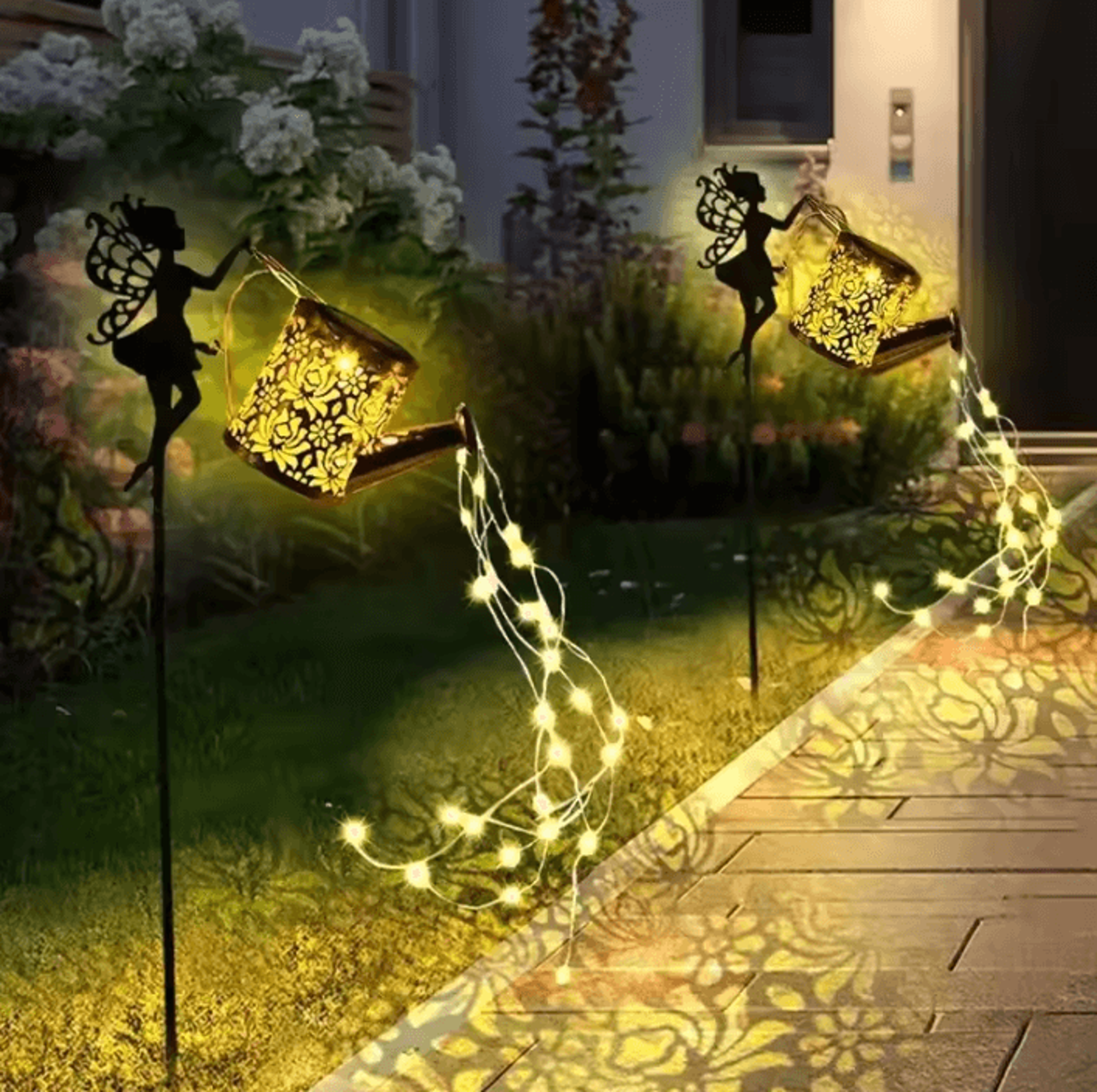 Solar Watering Can Lights  Hanging Garden Lantern Decor 2