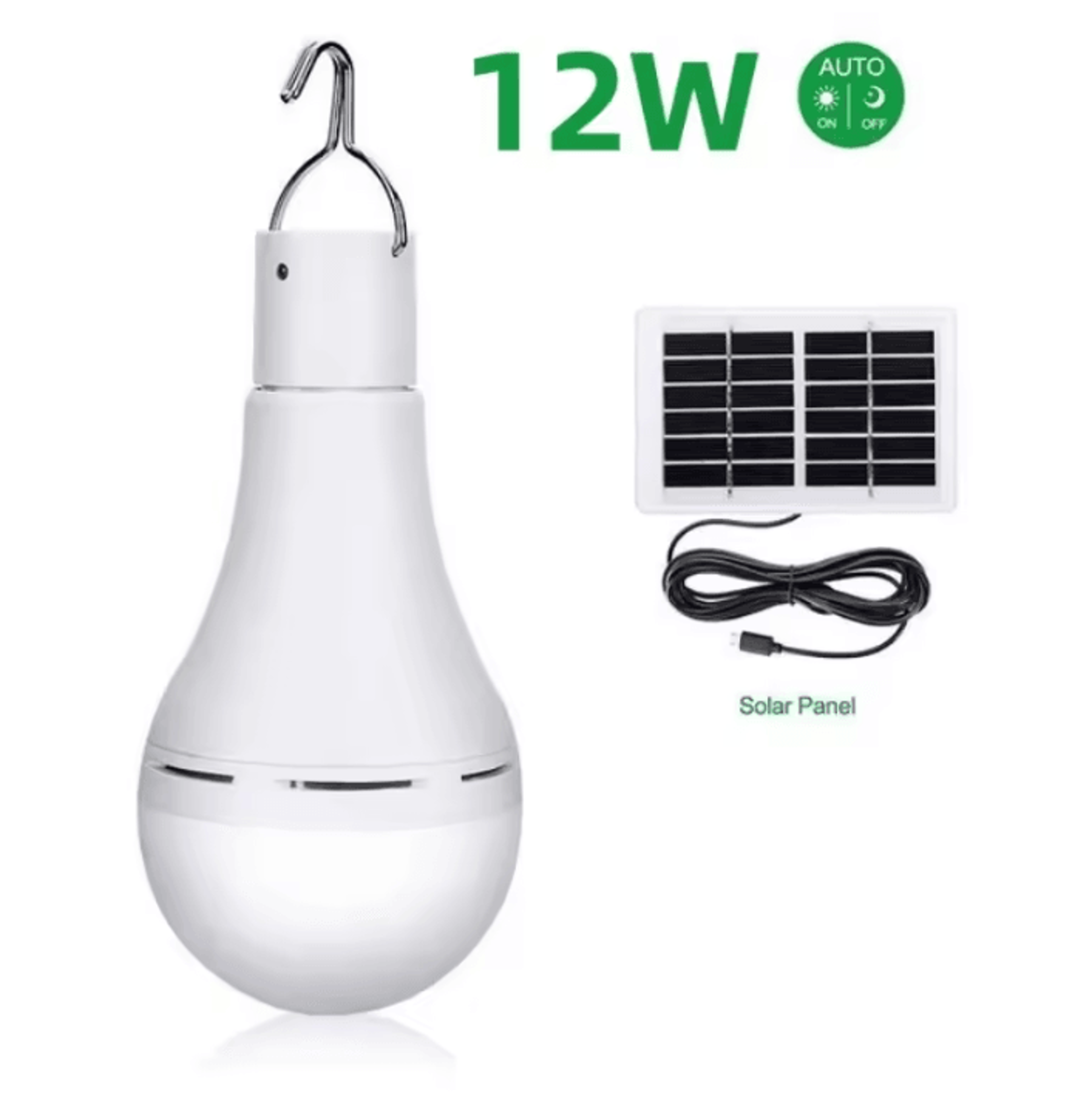 12W Solar Hanging Light  USB Rechargeable Emergency LED Lamp 4