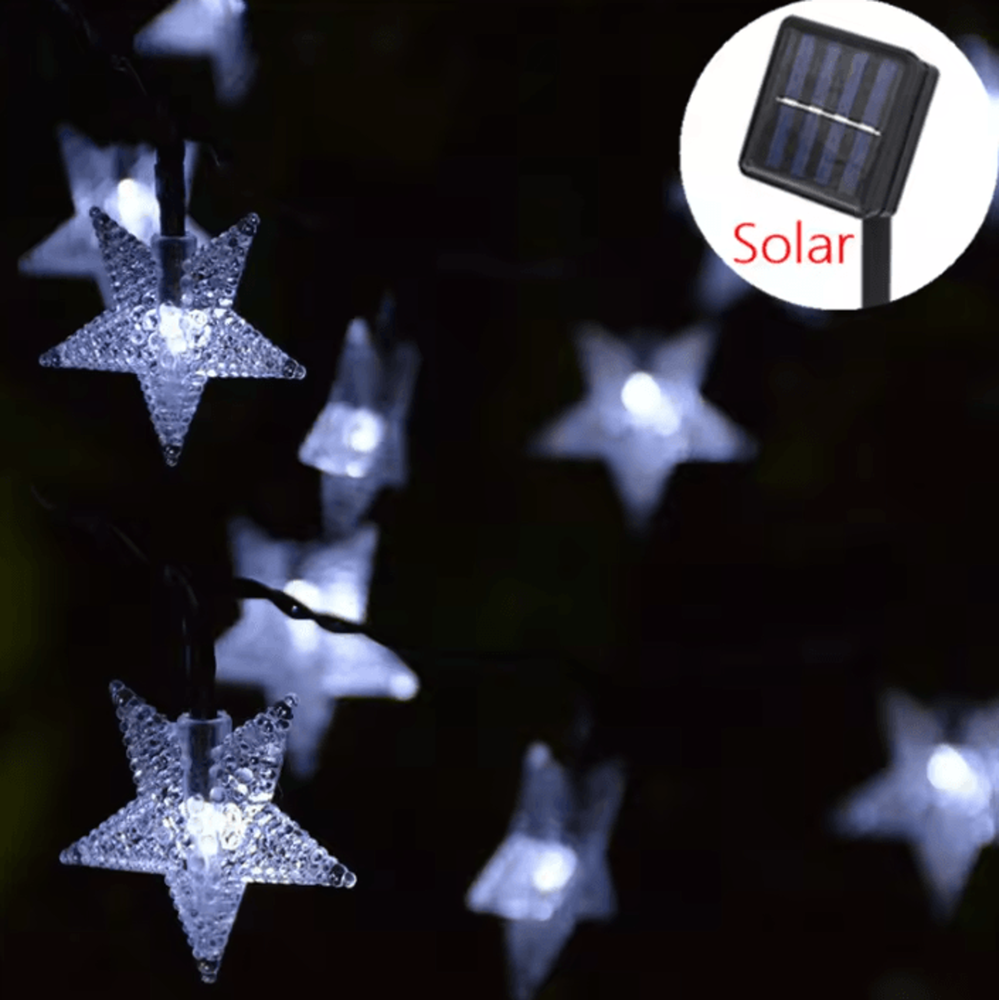 Solar Star String Lights  Waterproof Outdoor Fairy Lights 4