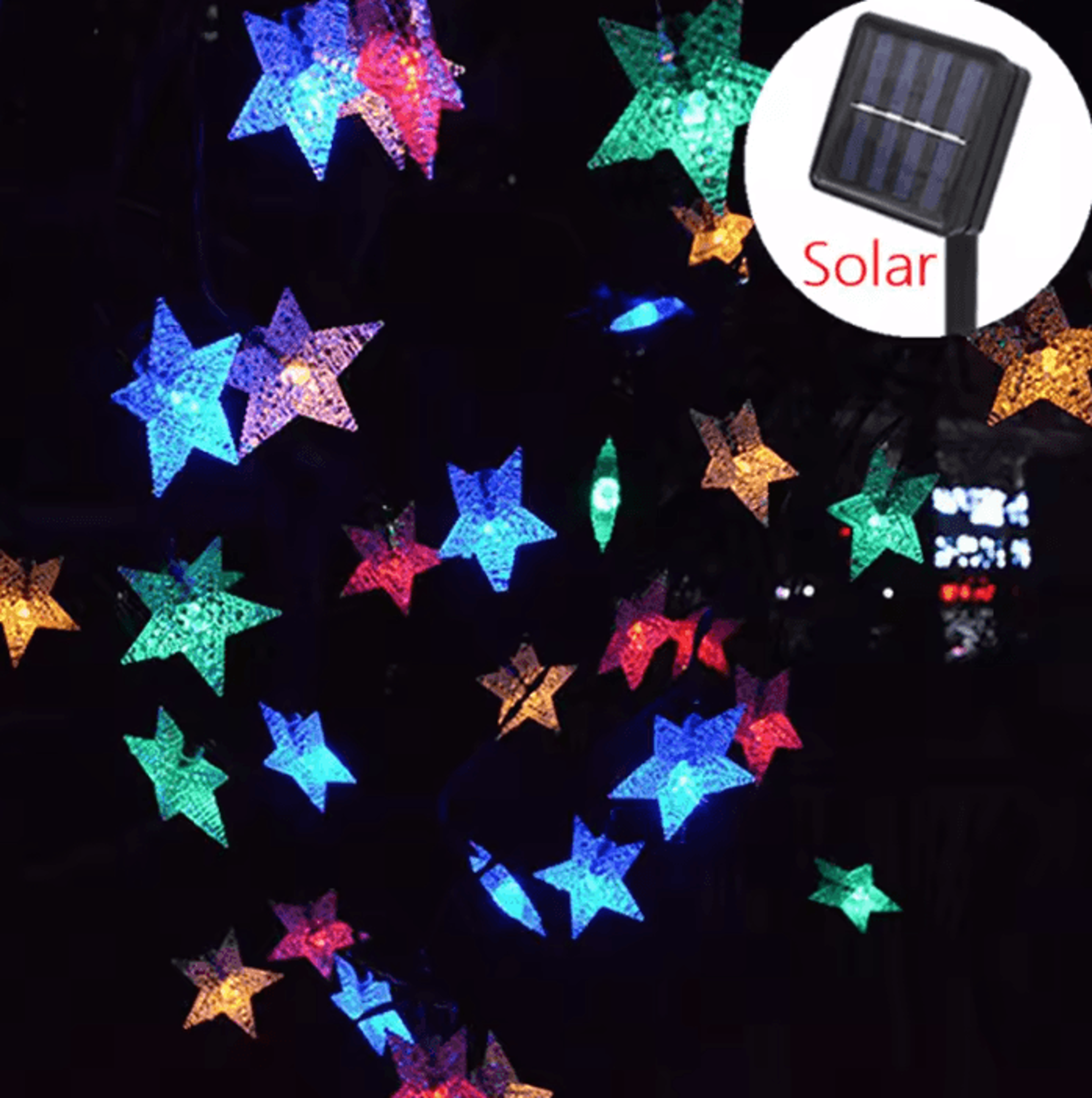 Solar Star String Lights  Waterproof Outdoor Fairy Lights 6