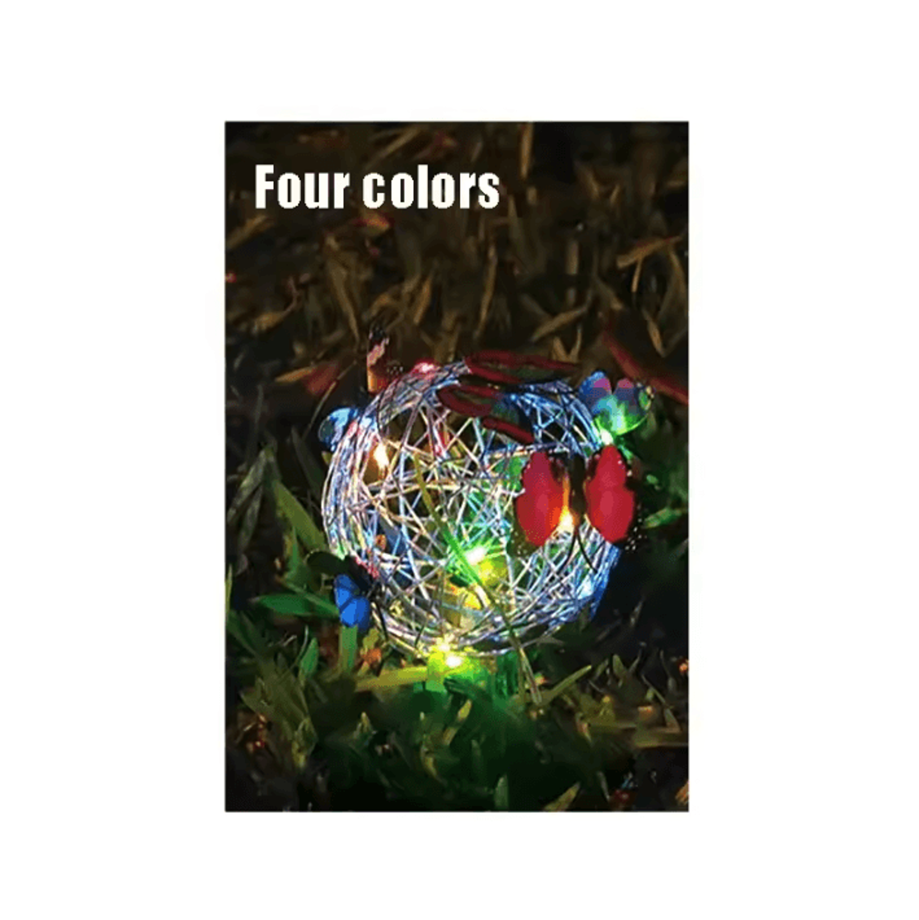 Solar Butterfly Wind Chime Light  Color Changing LED Garden Decor 4