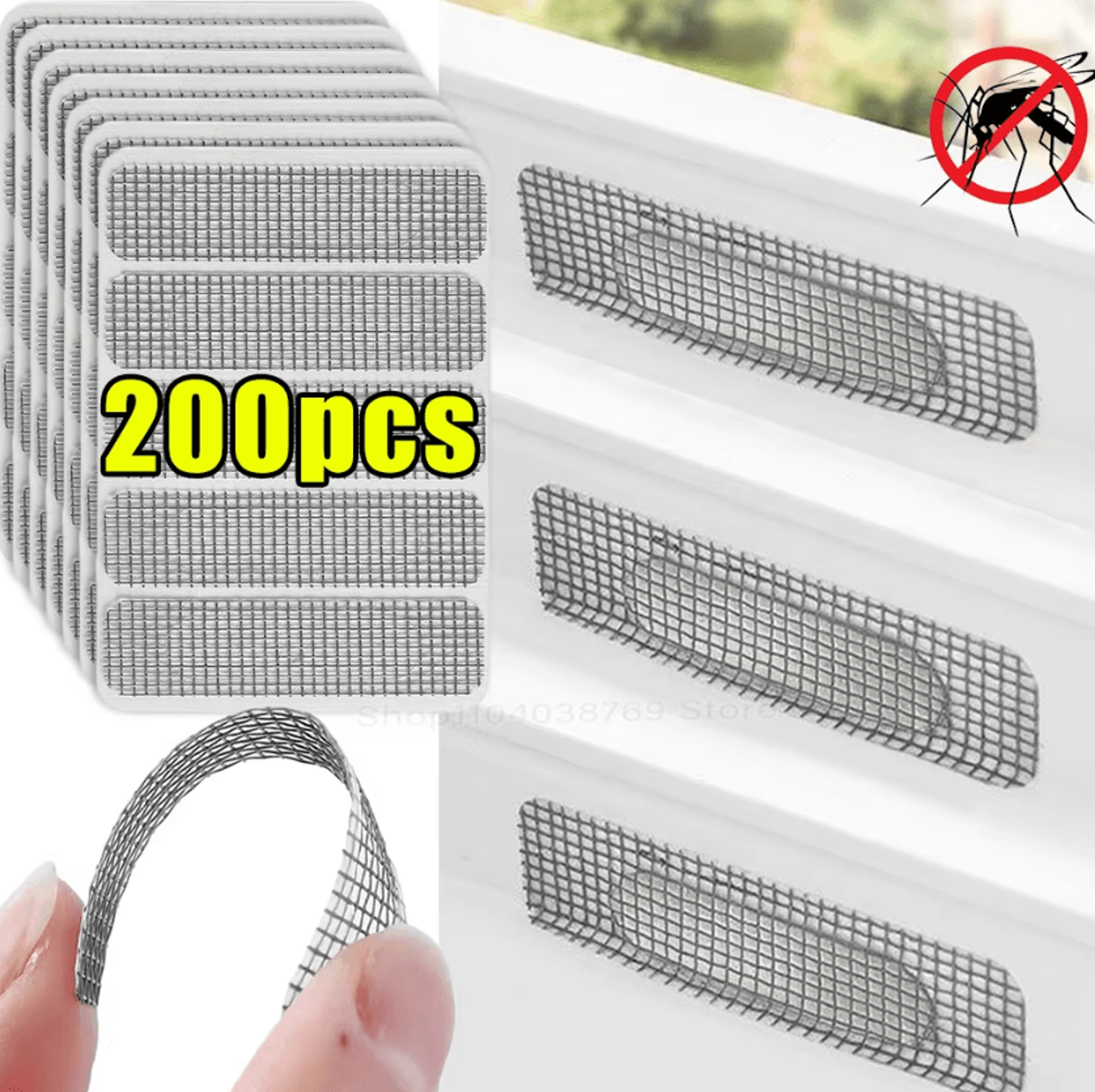 SelfAdhesive Window Screen Patch AntiMosquito Drain Hole Mesh Stickers 0