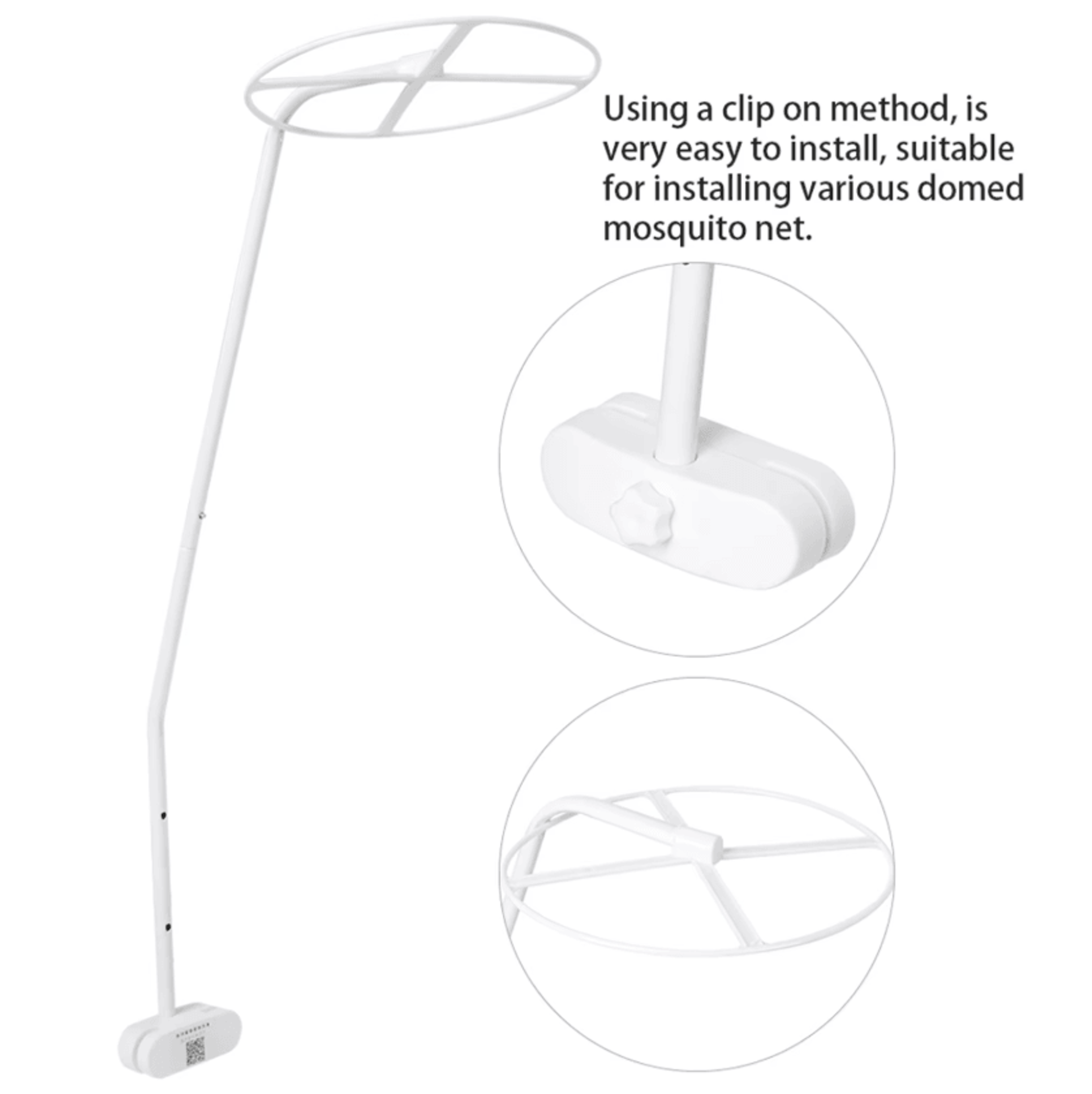 Adjustable Mosquito Net Stand Holder ClipOn Crib Canopy Rack 1