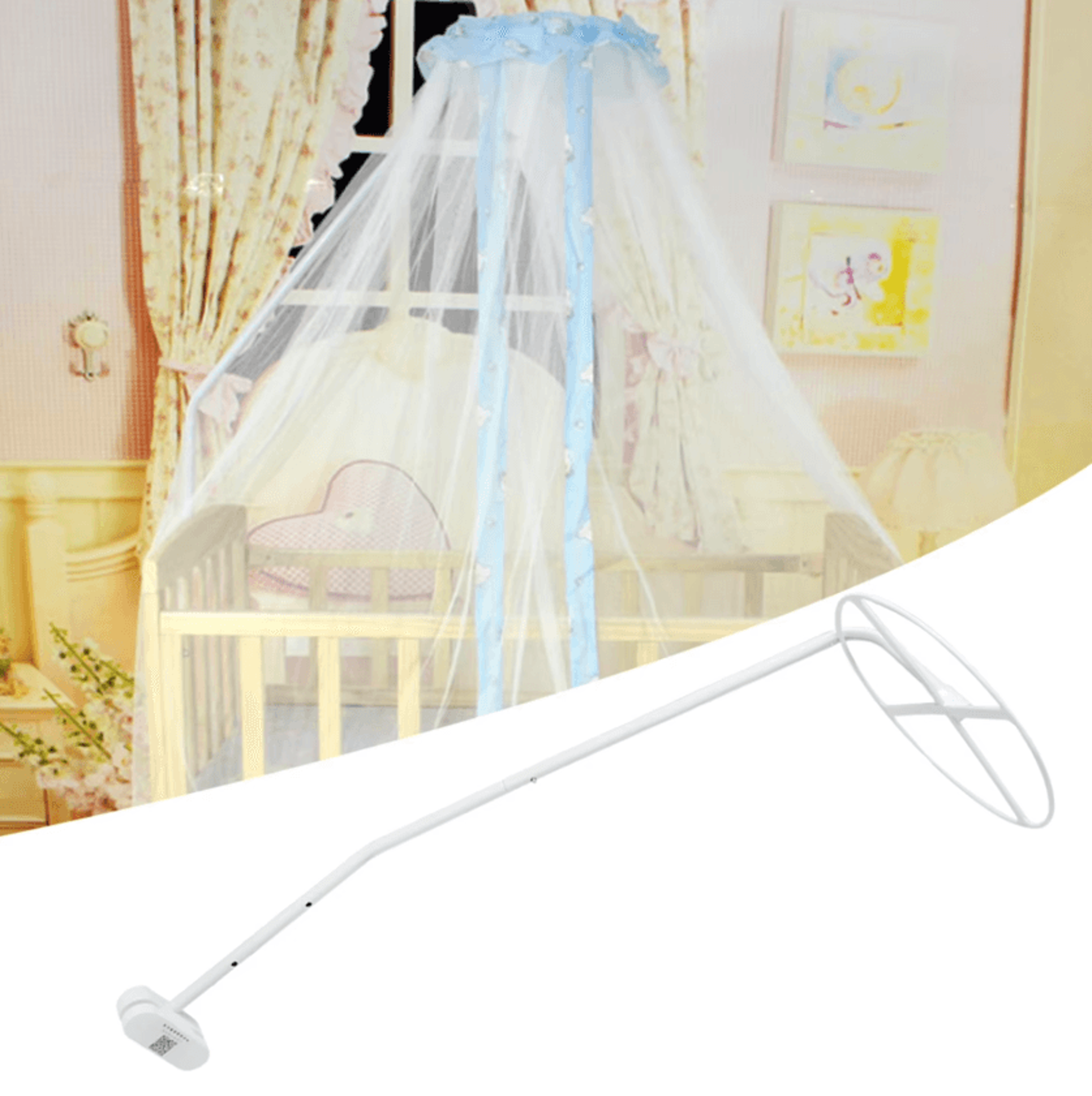 Adjustable Mosquito Net Stand Holder ClipOn Crib Canopy Rack 4
