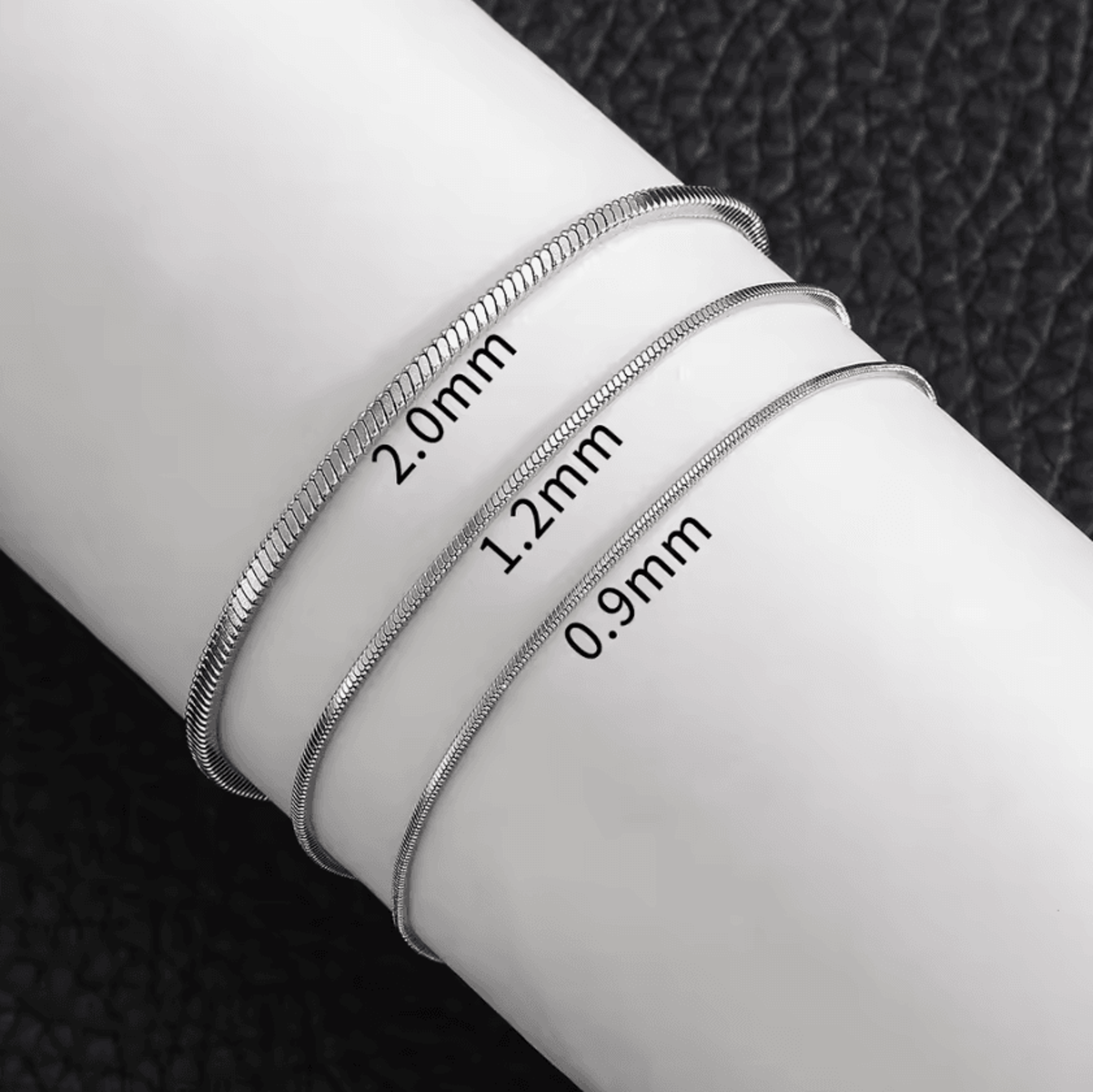 925 Sterling Silver Titanium Steel Snake Chain Bracelet For Men And Women 5
