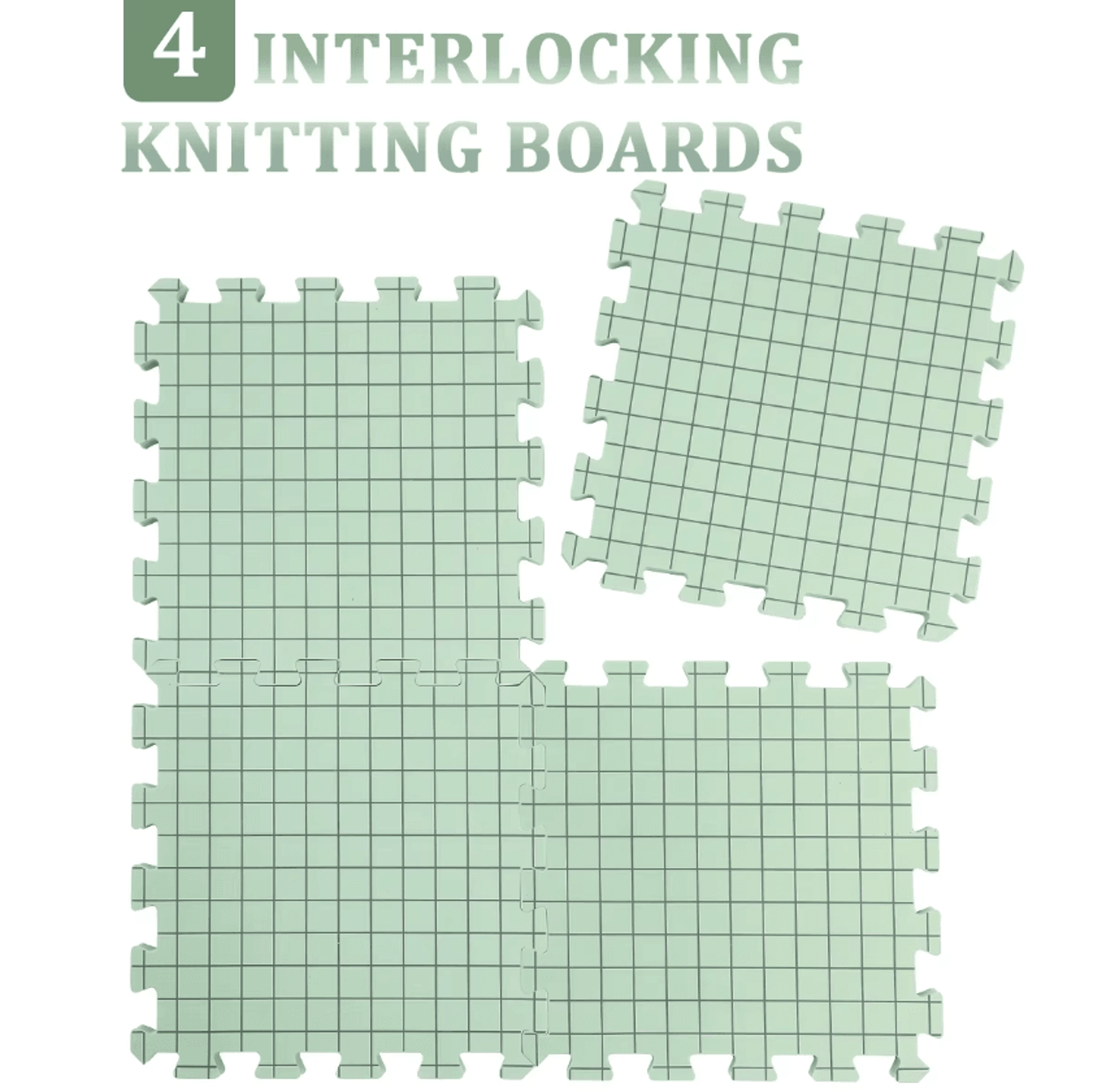 4Piece Extra Thick Foam Blocking Mats For Knitting And Crochet 3