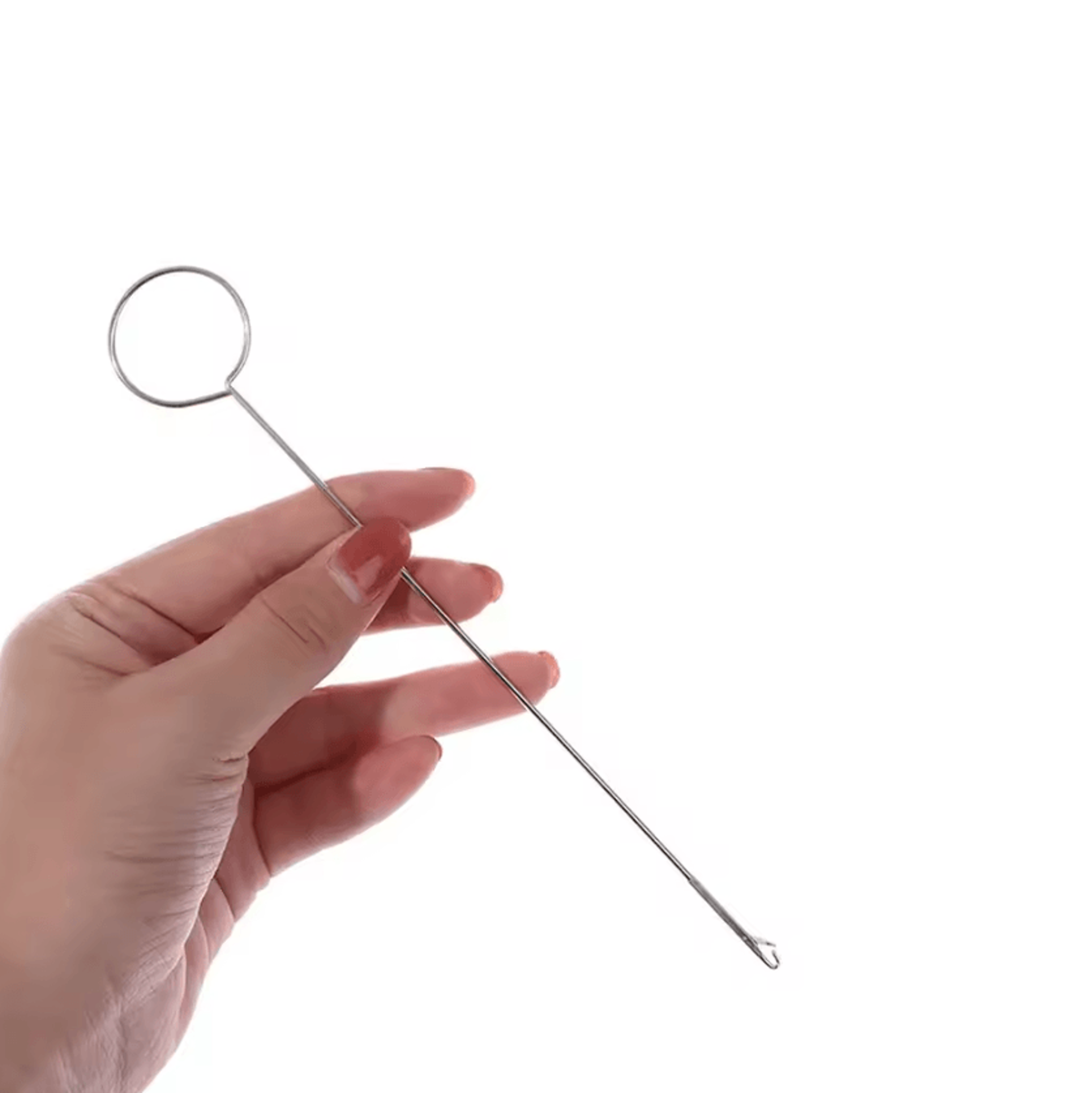 Stainless Steel Sewing Loop Turner Hook  Fabric Tube And Strap Turning Tool 3