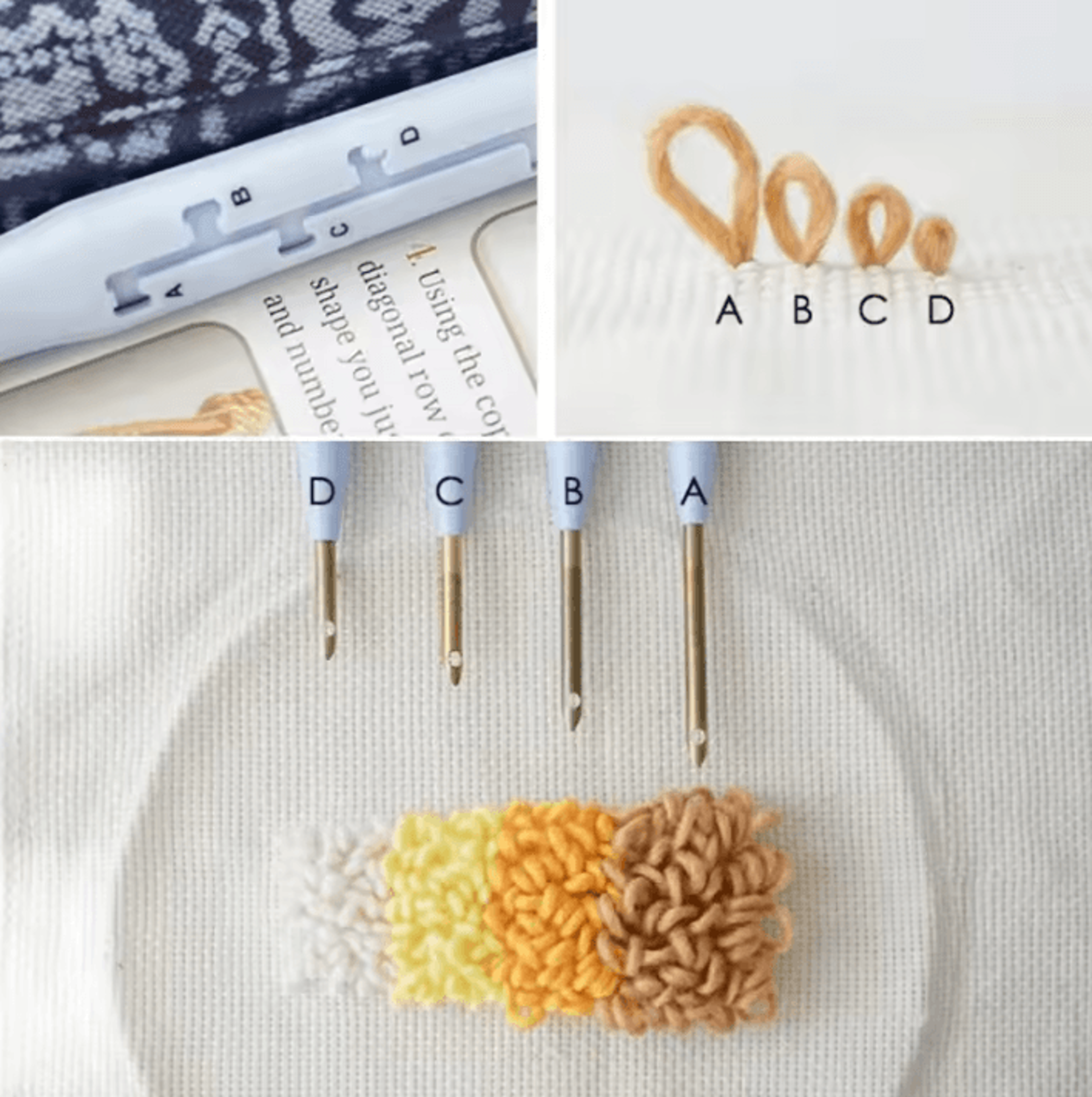 Adjustable Punch Needle Embroidery Pen  Rug Yarn Loop Stitching Tool 4