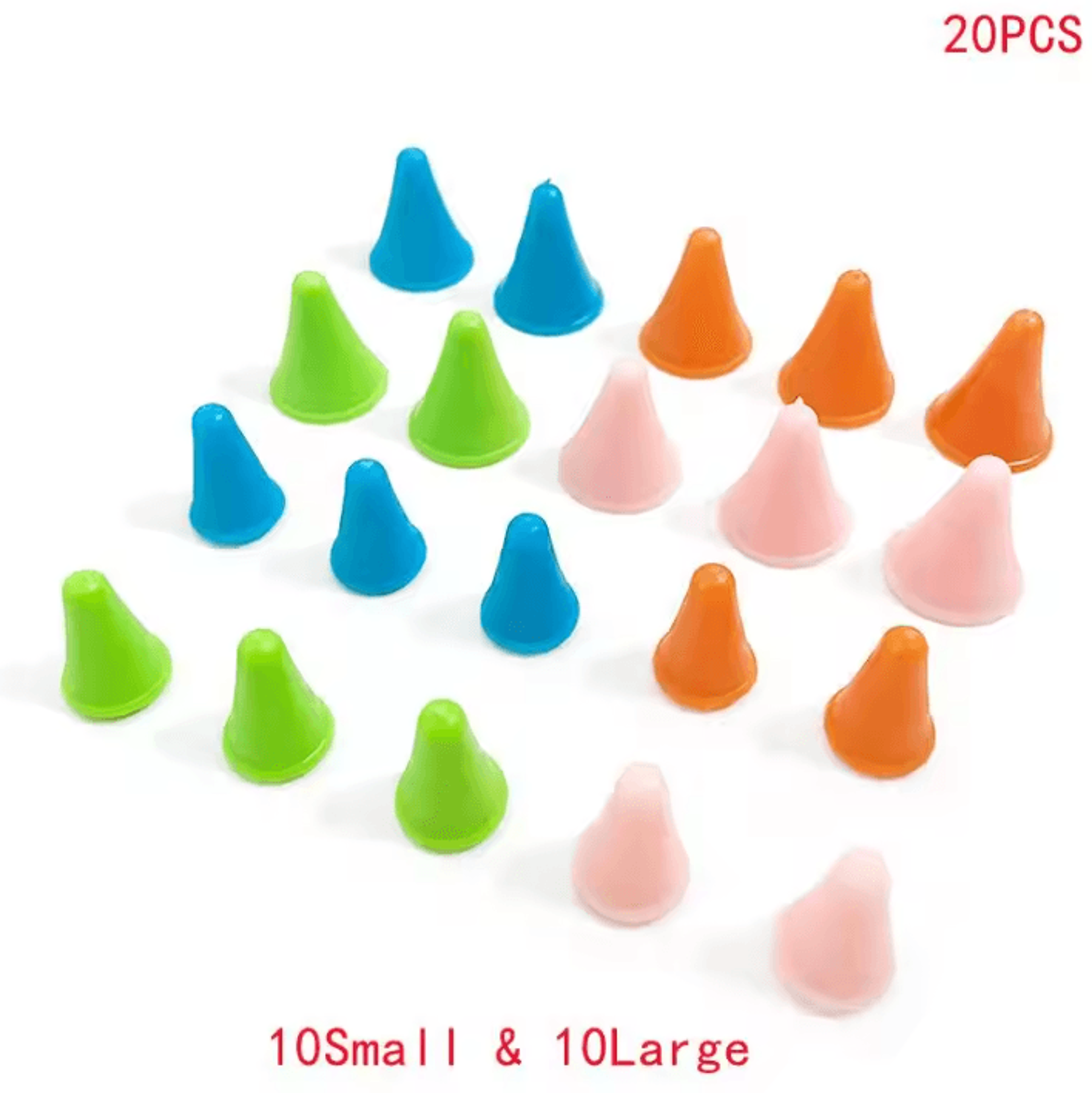 20Piece Knitting Needle Point Protectors  Small And Large Tip Stoppers 5