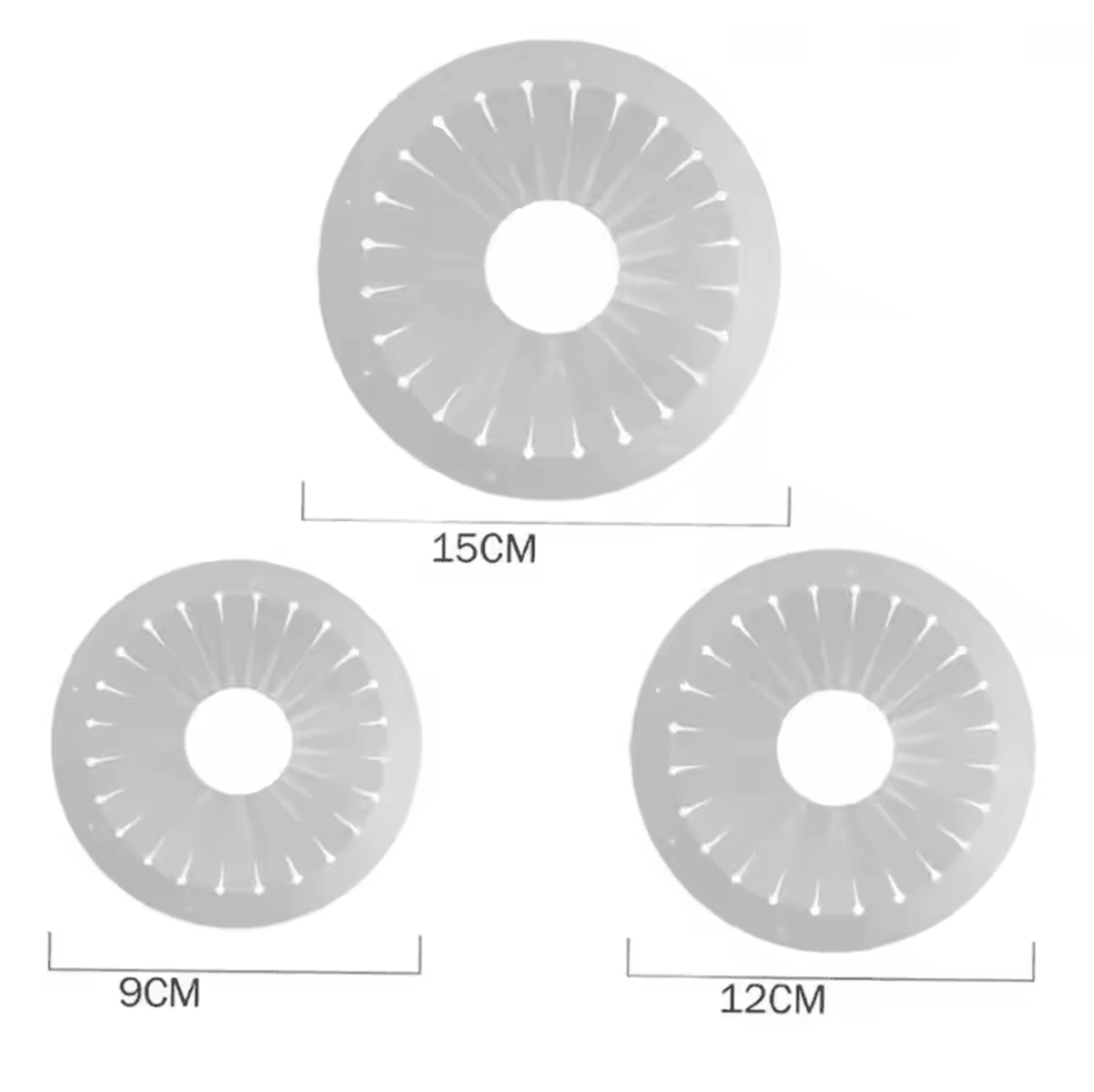 9cm 12cm 15cm Ribbon Rosette Maker  DIY Flower Making Tool 4