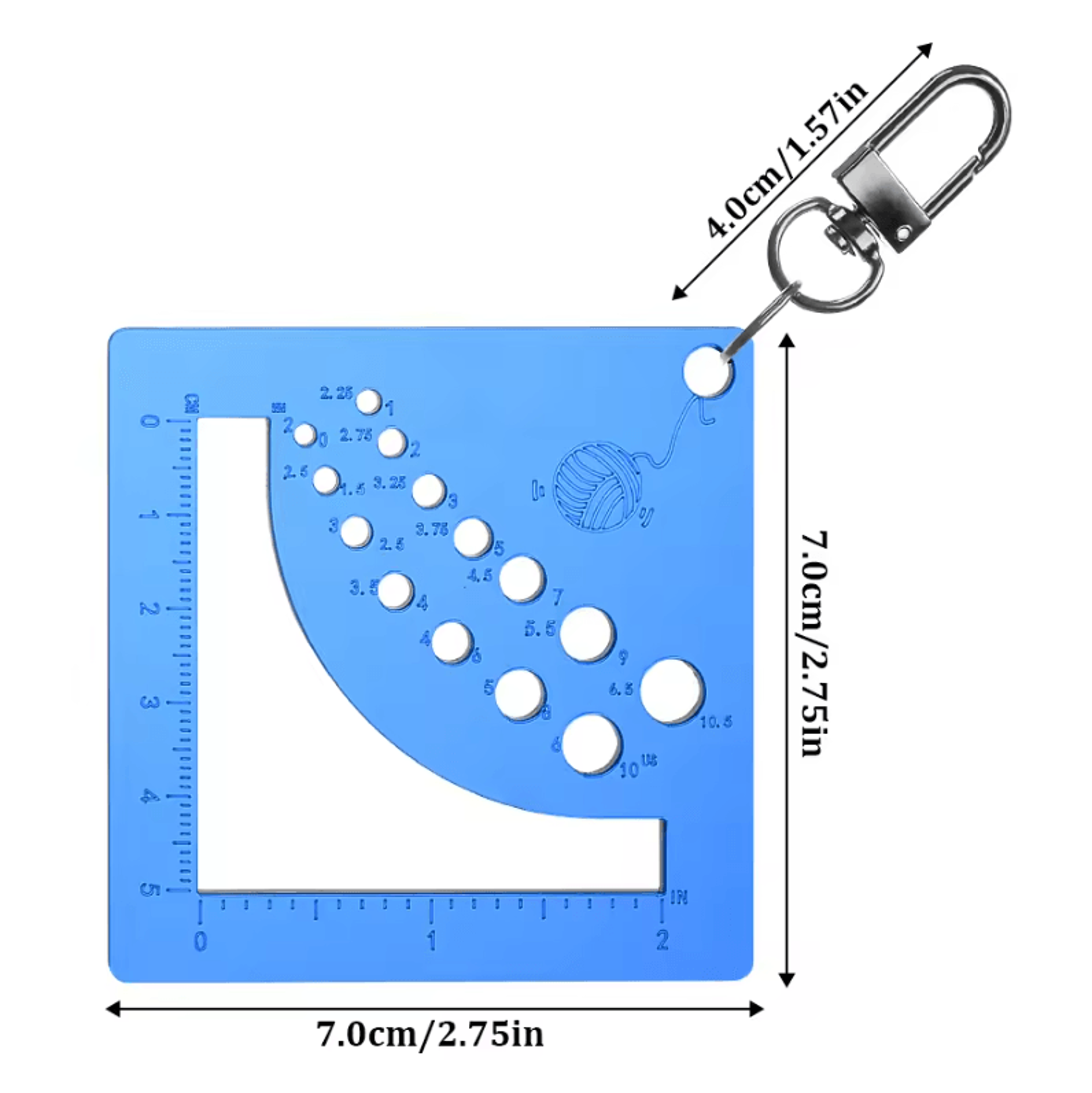 Knitting Gauge Ruler And Stitch Calculator  Multifunction Knitting Measuring Tool 6