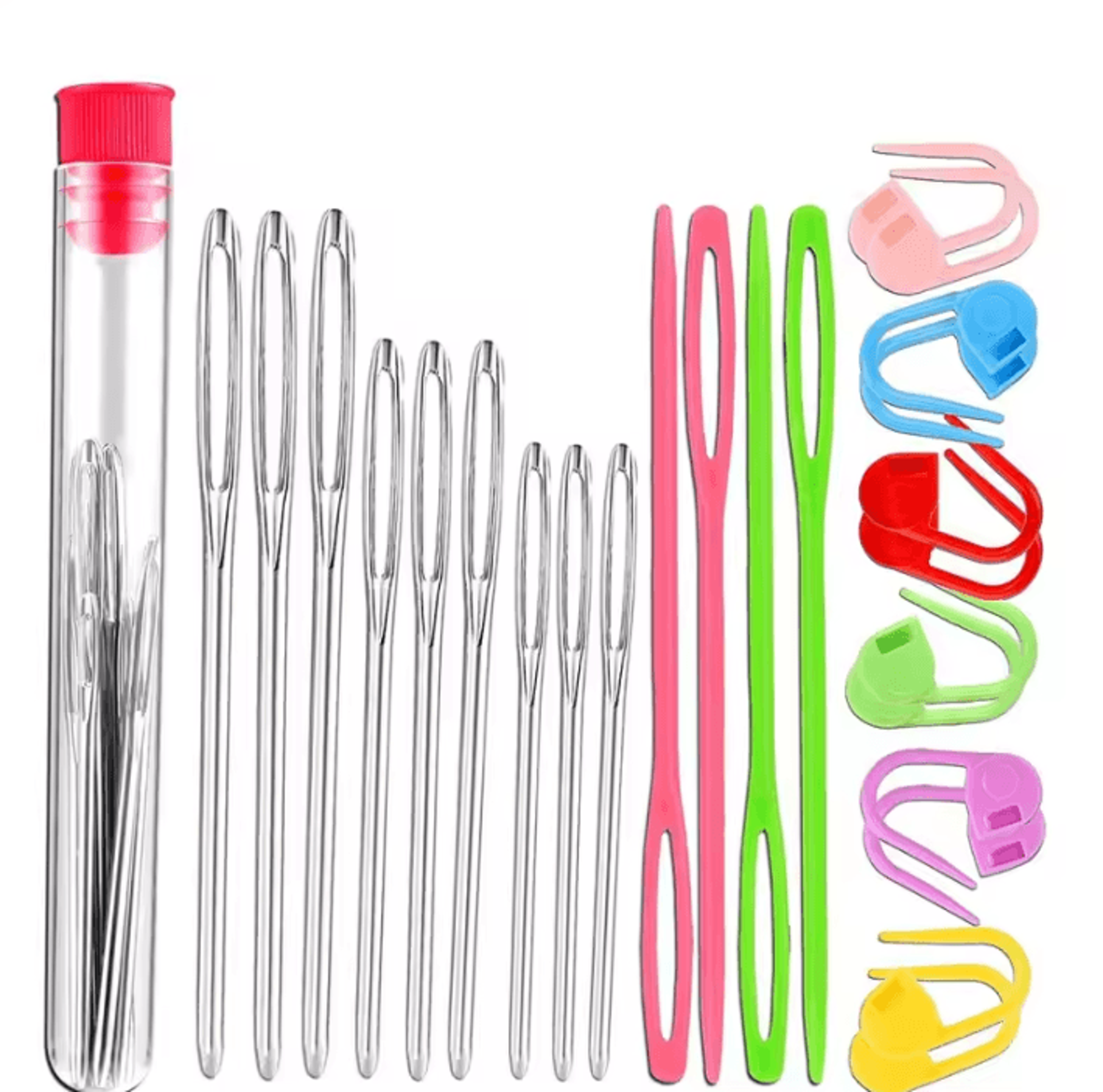 26Pcs Sewing And Knitting Tool Kit  Yarn Needles Weaving Needles And Stitch Markers 6