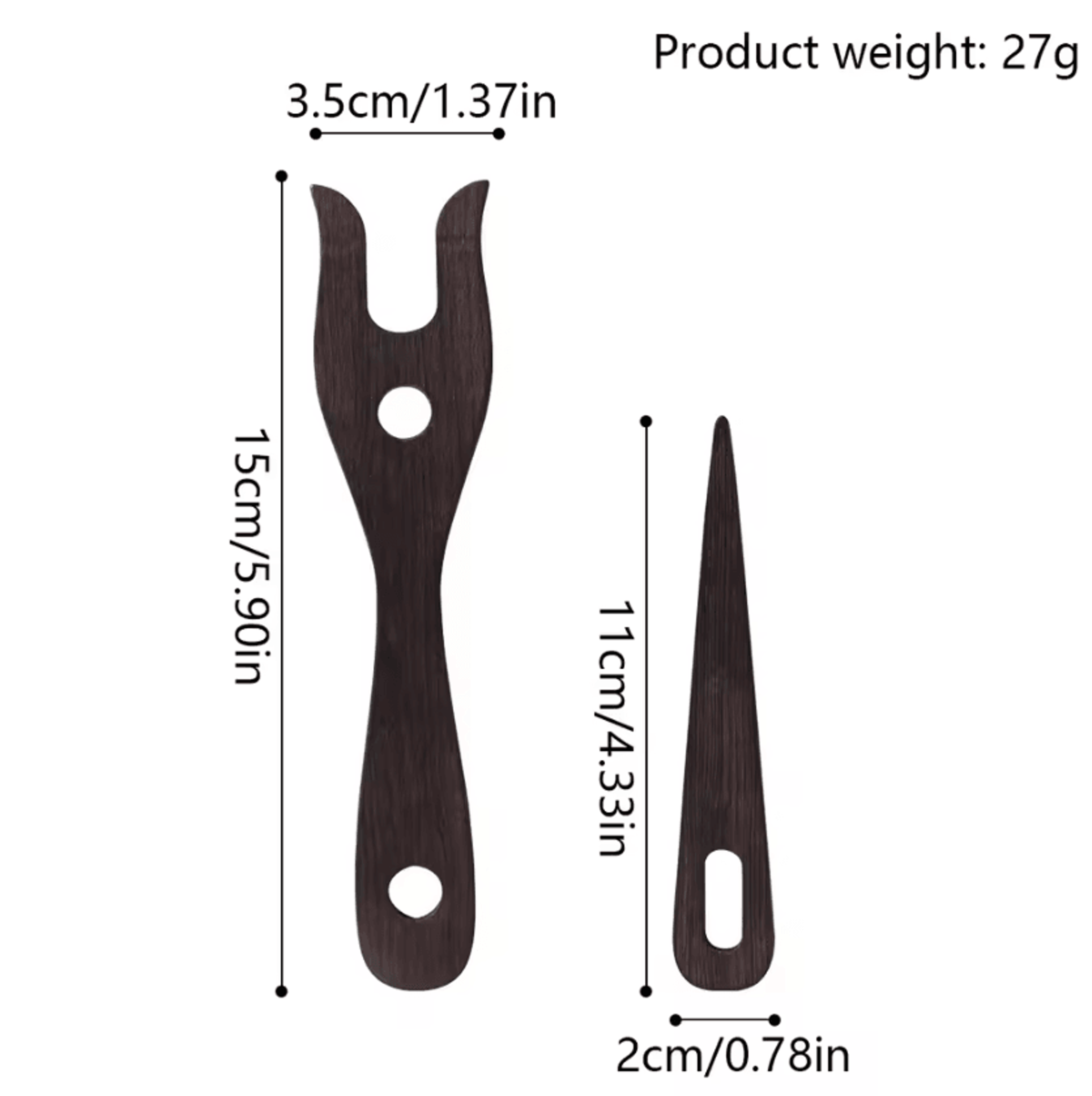 Wooden Knitting Fork  Big Eye Needle Set For DIY Bracelet And Cord Weaving 4