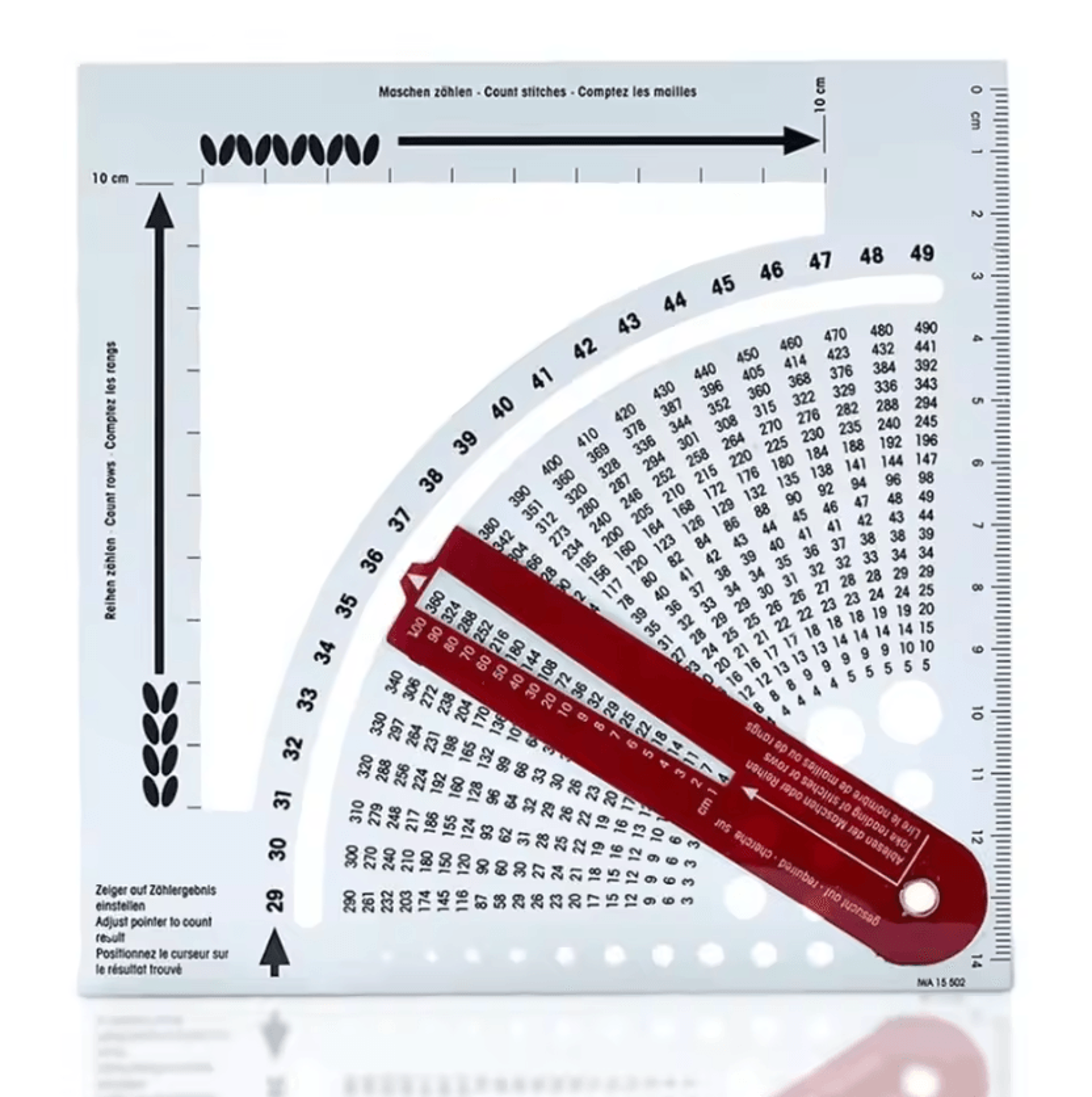 Knitting Gauge Converter  Stitch Calculator Ruler 4