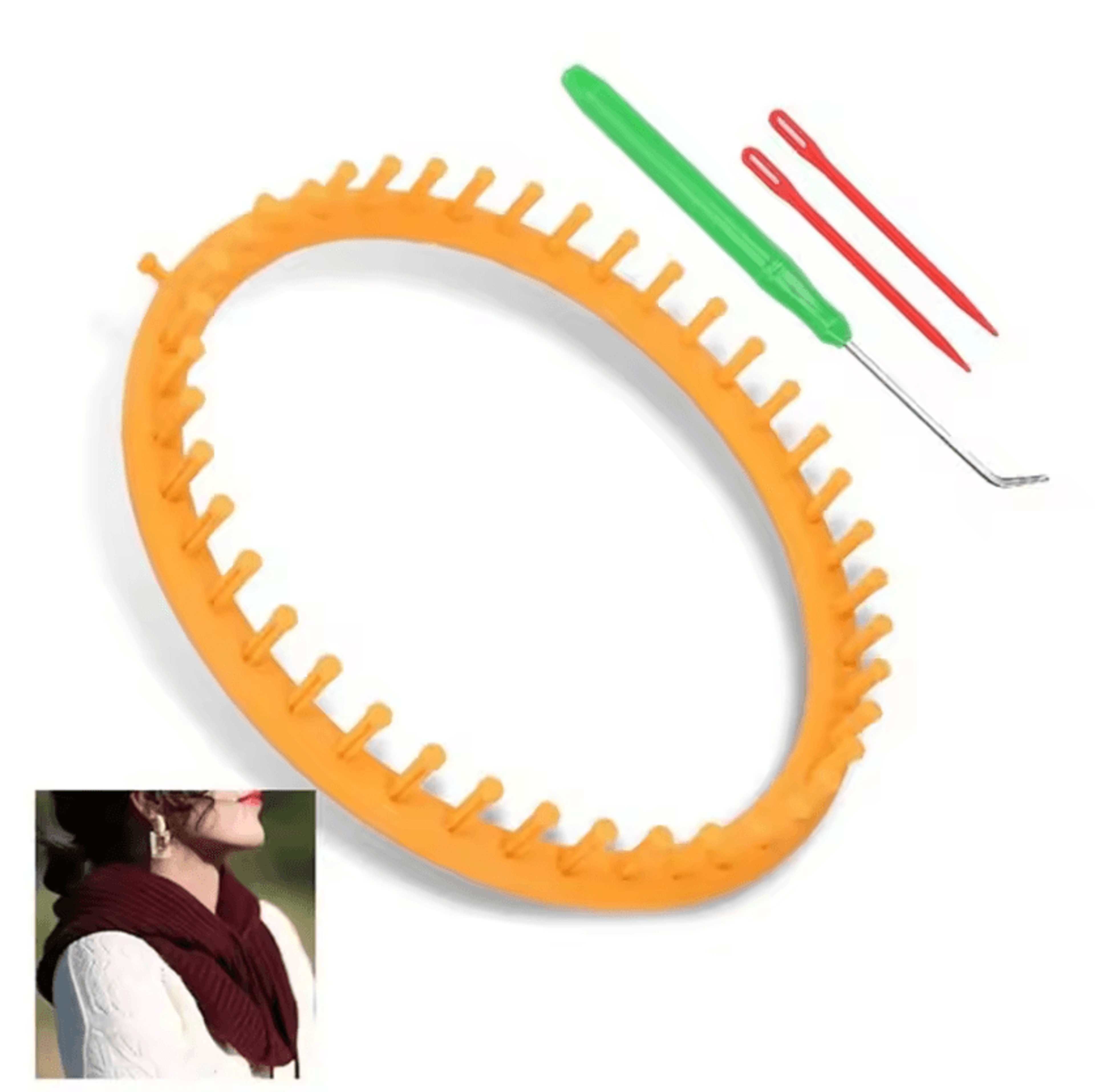 DIY Round Knitting Loom For Hats Scarves  Yarn Crafts 2