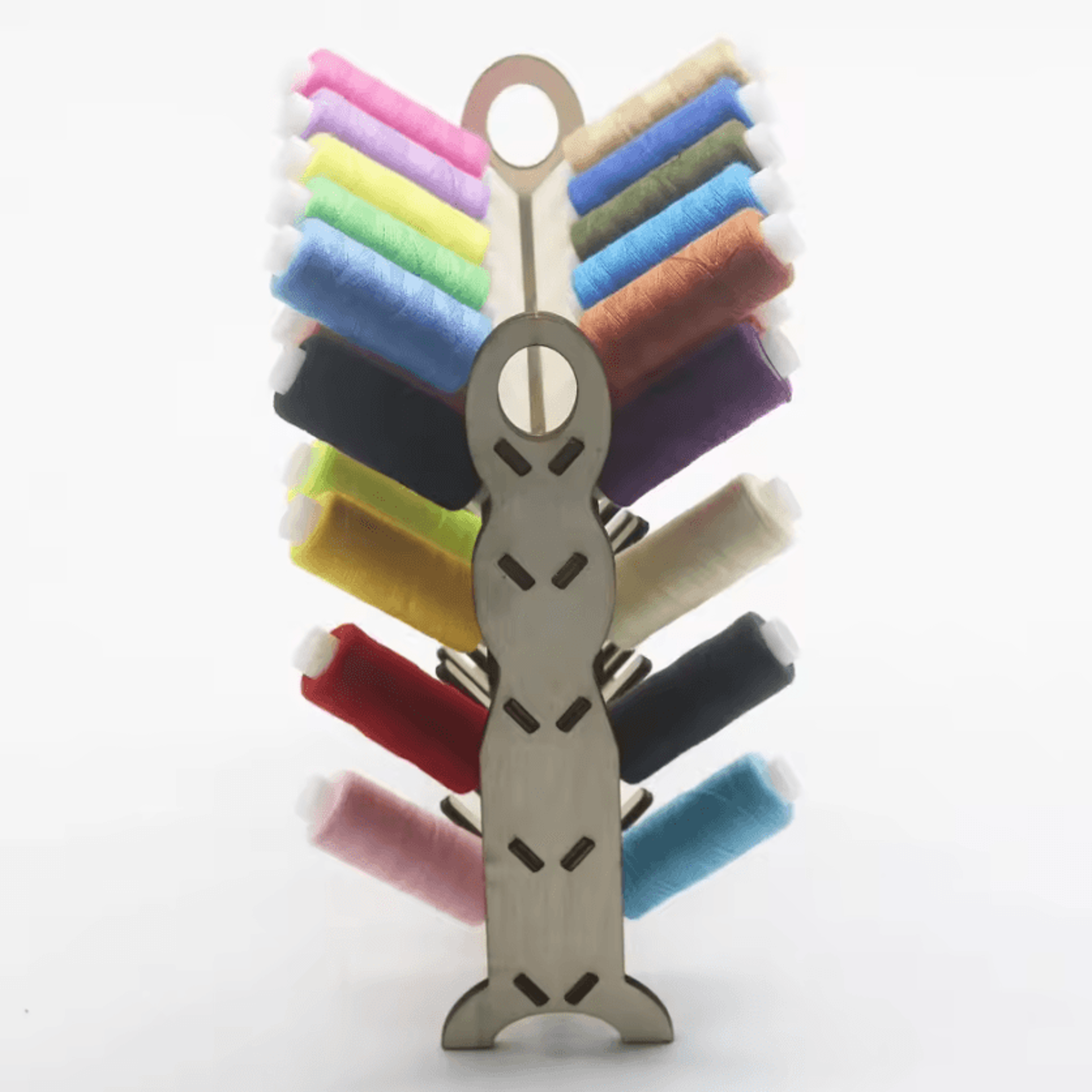 50Spool Wooden Thread Rack  WallMounted Sewing Organizer 4