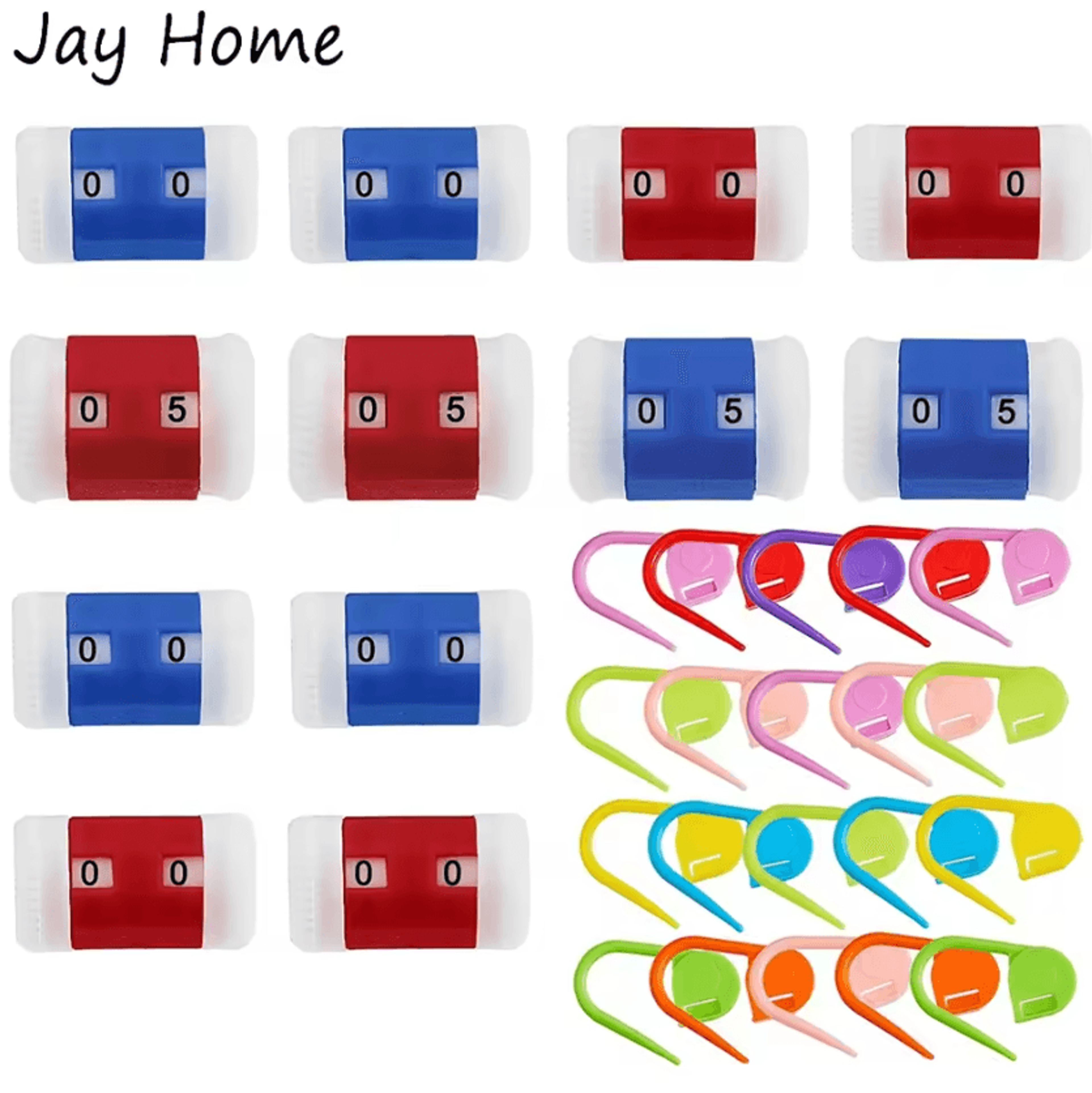 24Piece Knitting  Crochet Stitch Marker And Row Counter Set 2