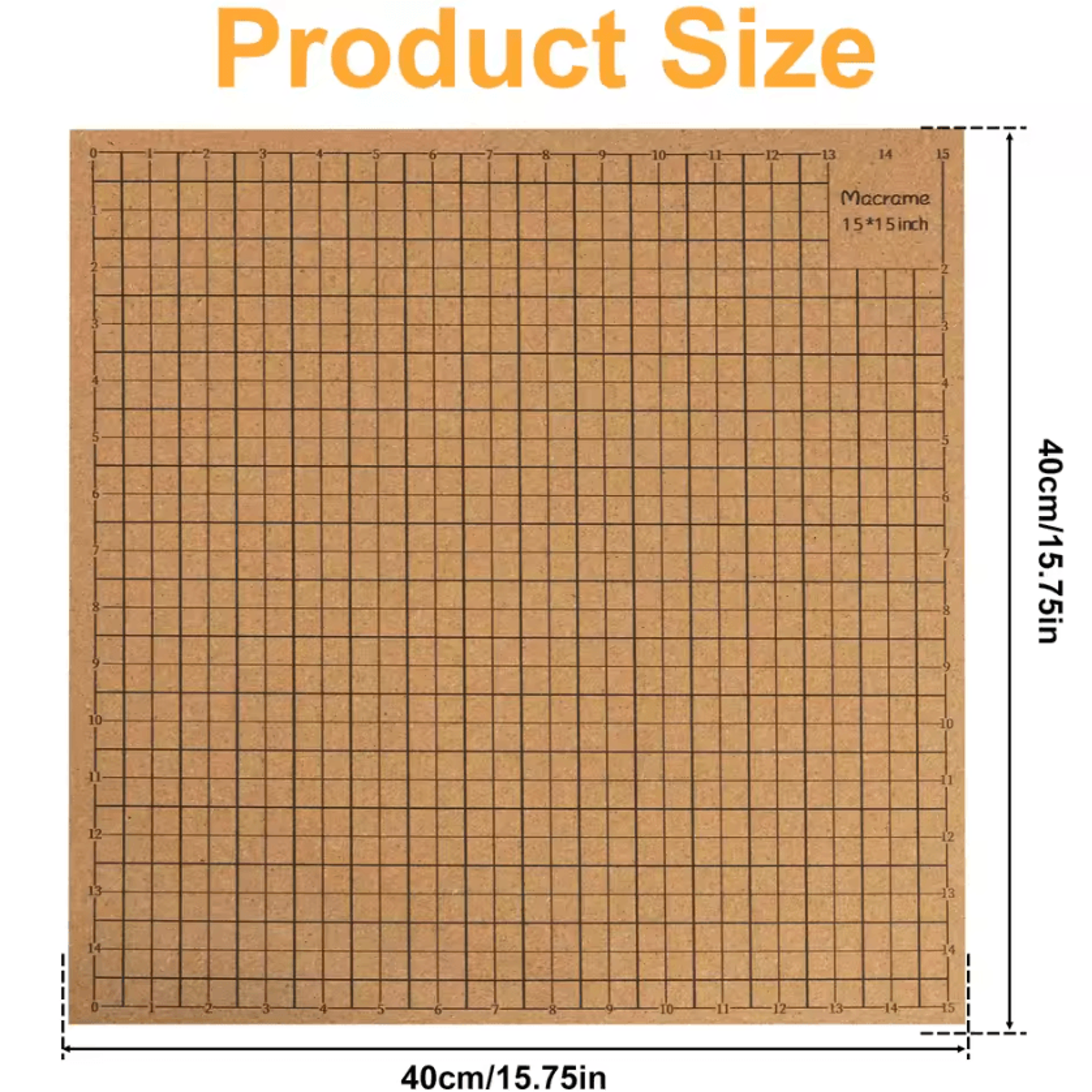 DoubleSided Macrame Board With Grids  30 TPins 6