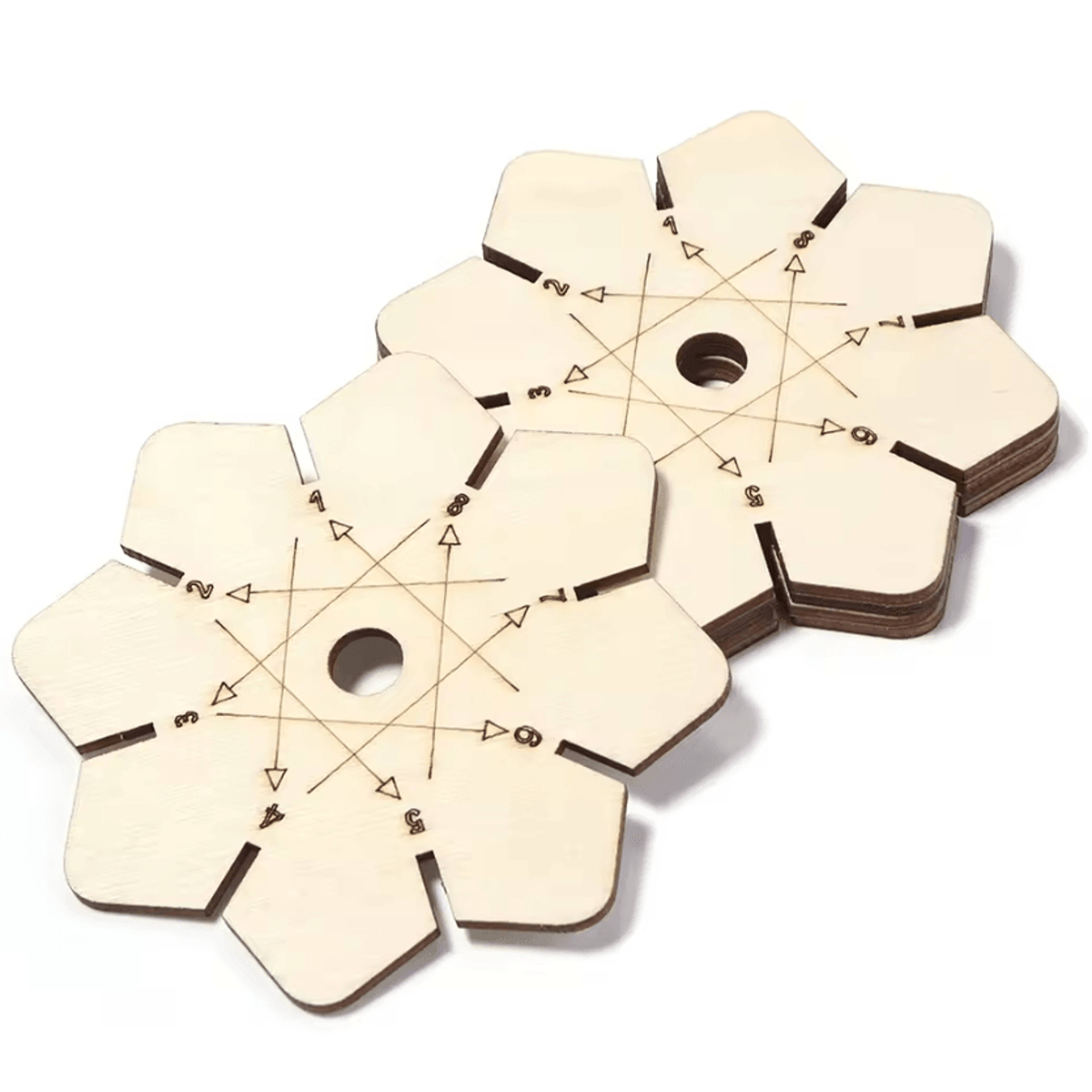 5Piece Wooden 8Slot Kumihimo Braiding Disc Set 8