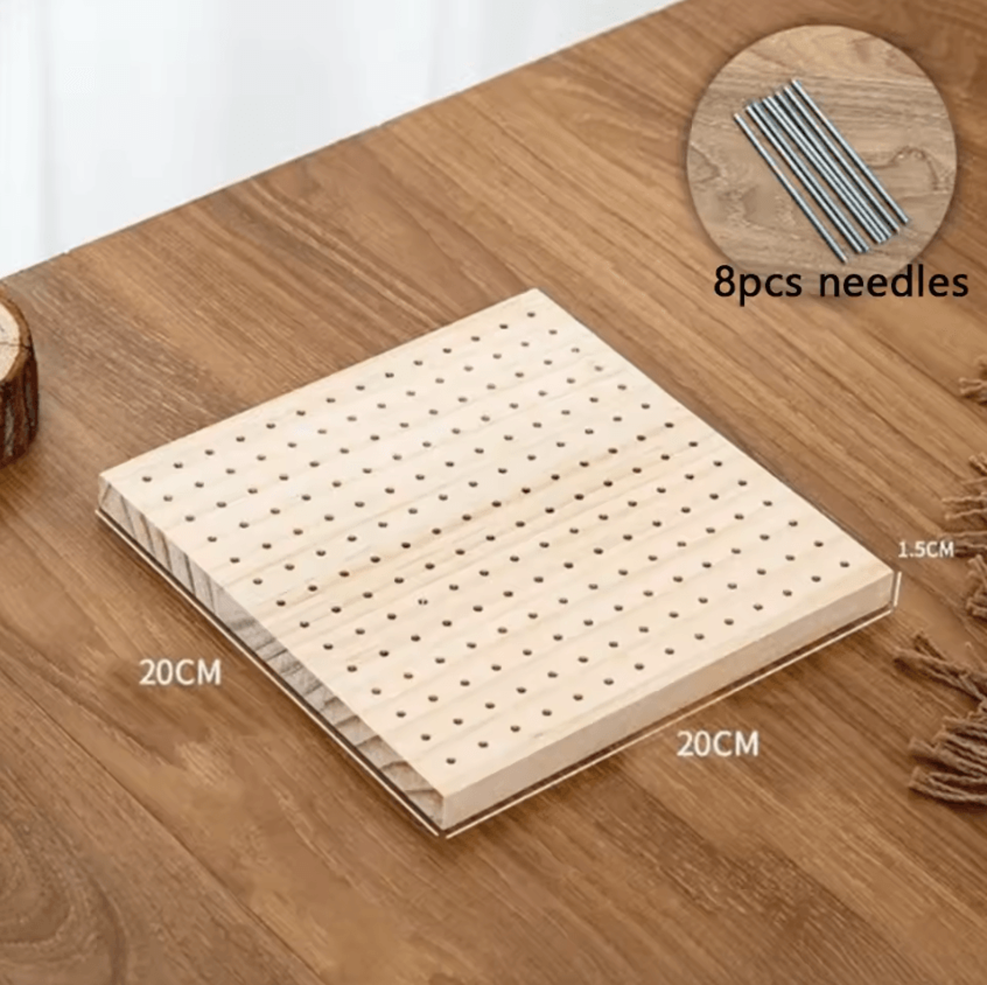 Wooden Crochet Blocking Board With Stainless Steel Pins And Grid 6