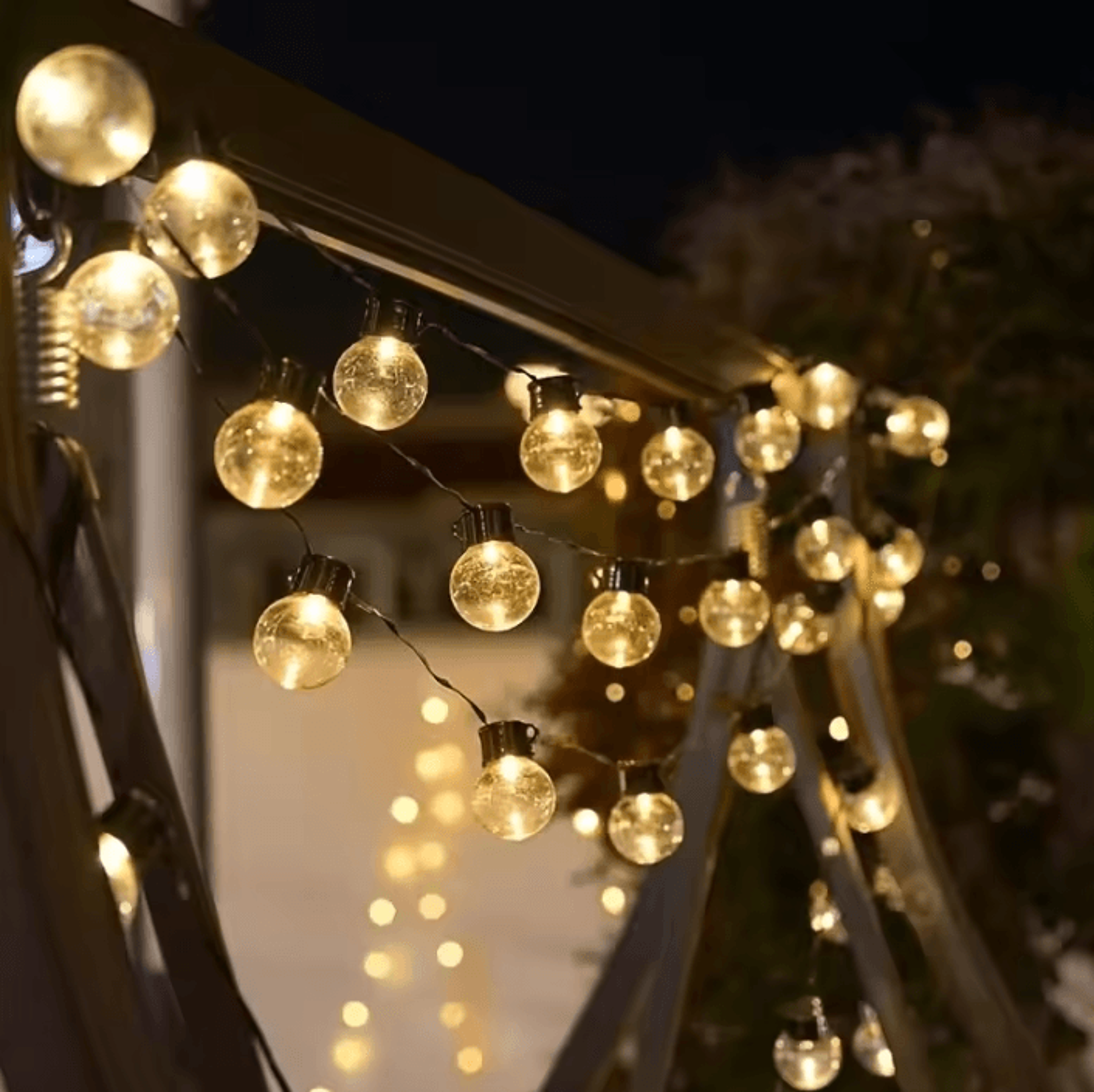 Solar Clear Ball LED String Lights For Garden And Patio 3