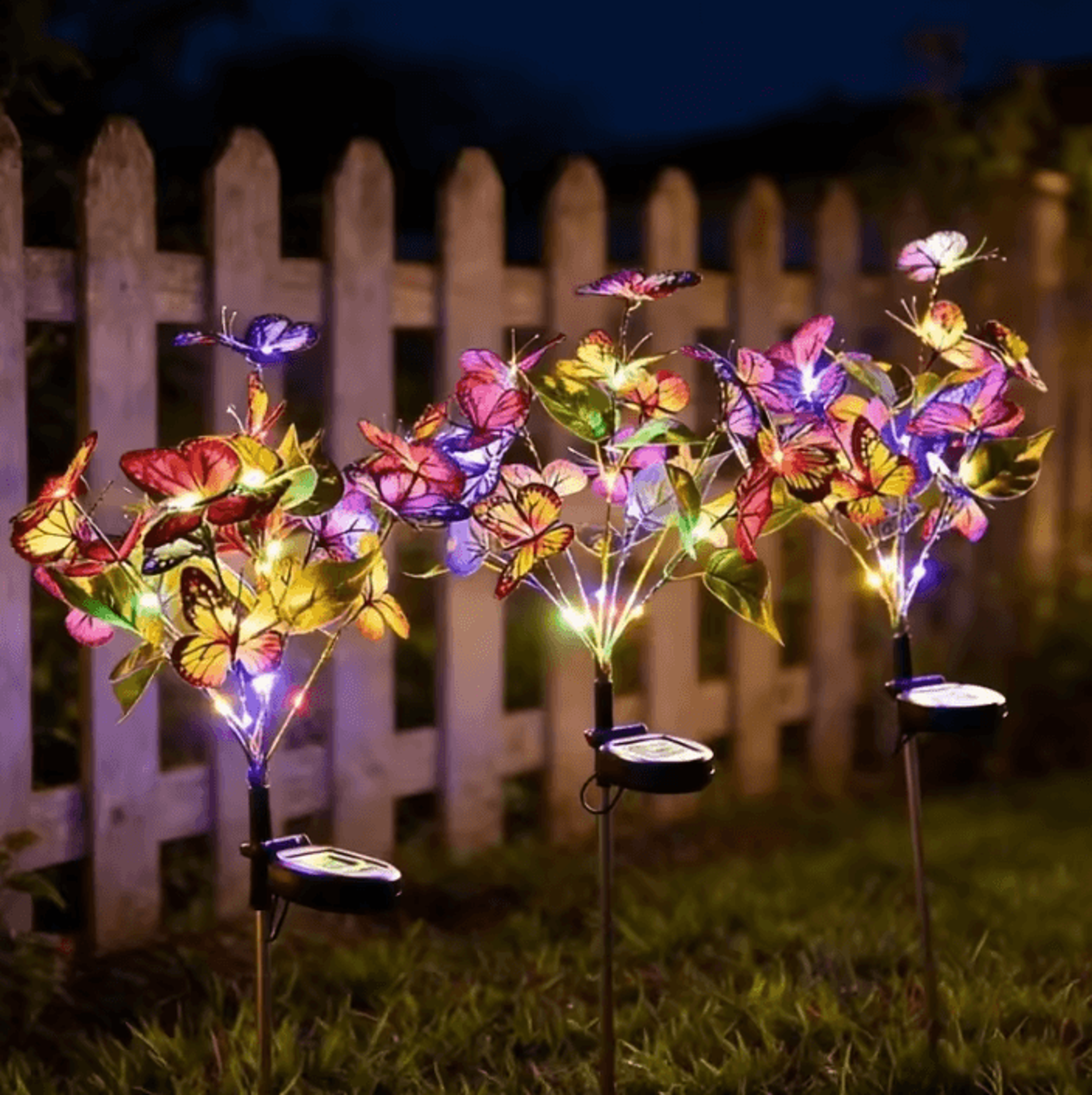 Solar LED Butterfly Flower Garden Light 1