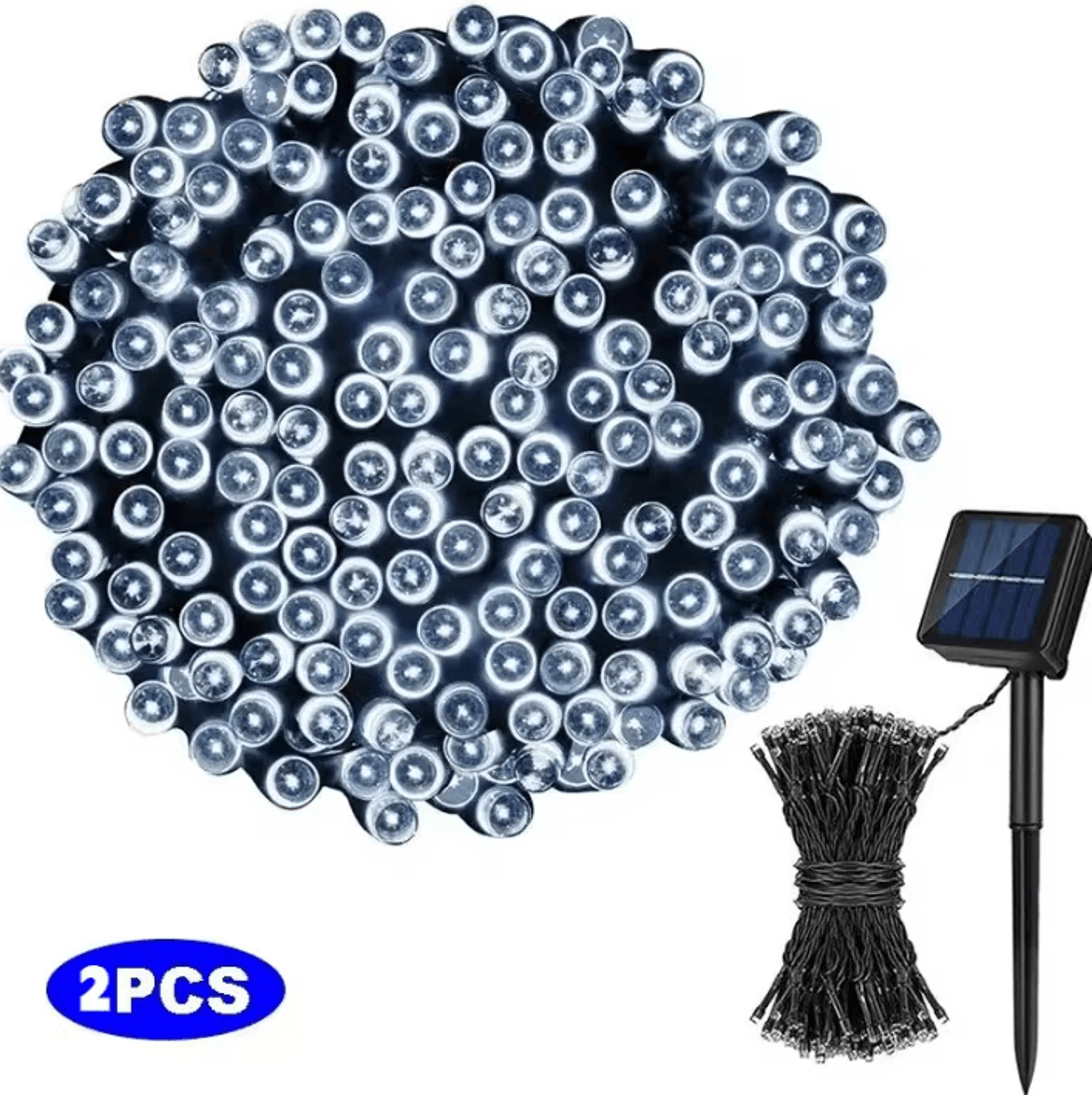 12M 100 LED Solar Fairy String Lights 10